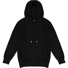 Black Mens Knit Pullover Hoodie Sweater