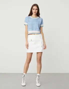 BORA AKSU One Pocket Frill Mini Denim Skirt