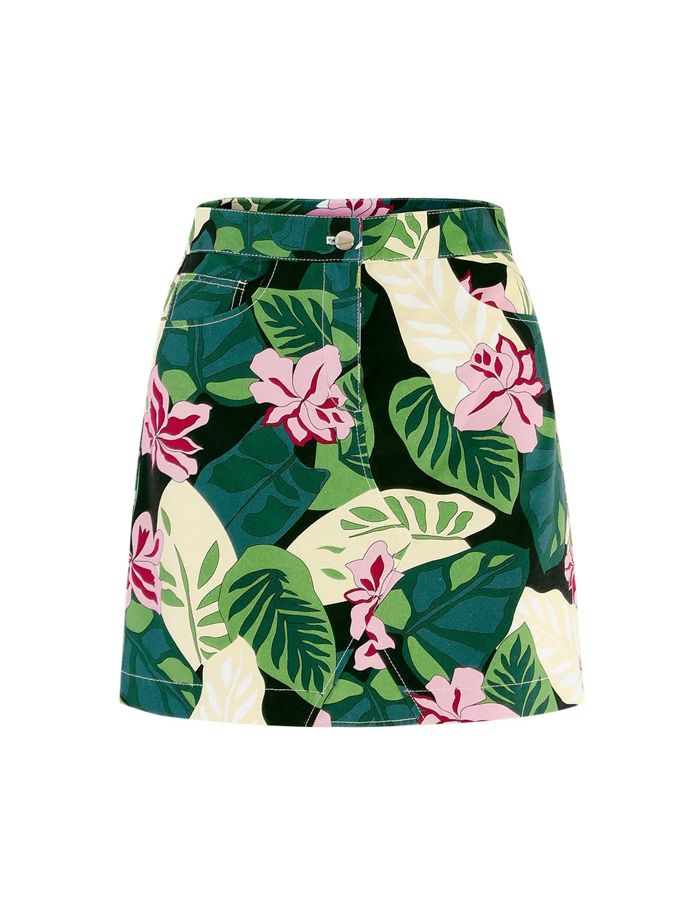 BORA AKSU tropical print mini skirt