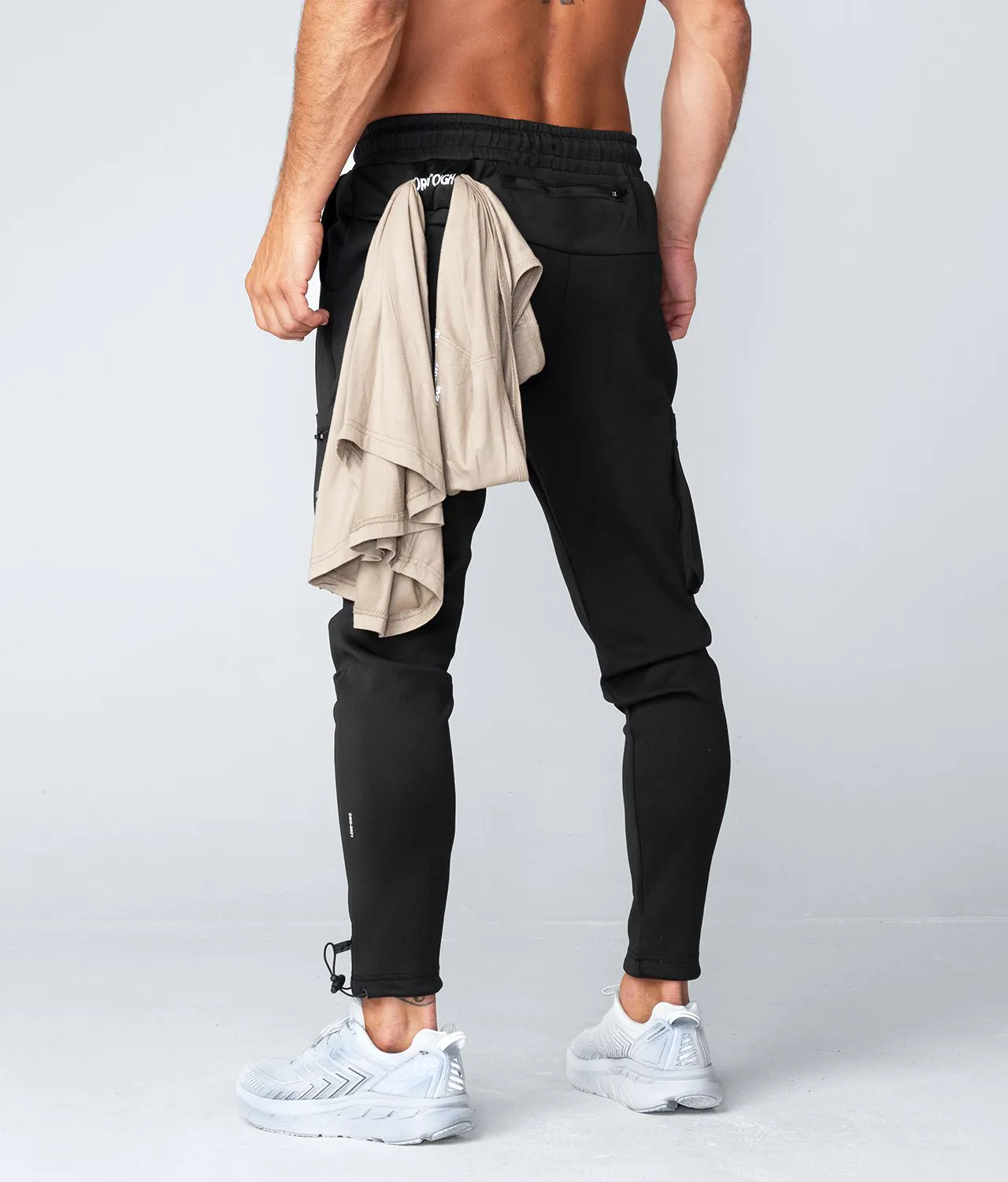 Born Tough Momentum Cargo Running Jogger Pants For Men Black