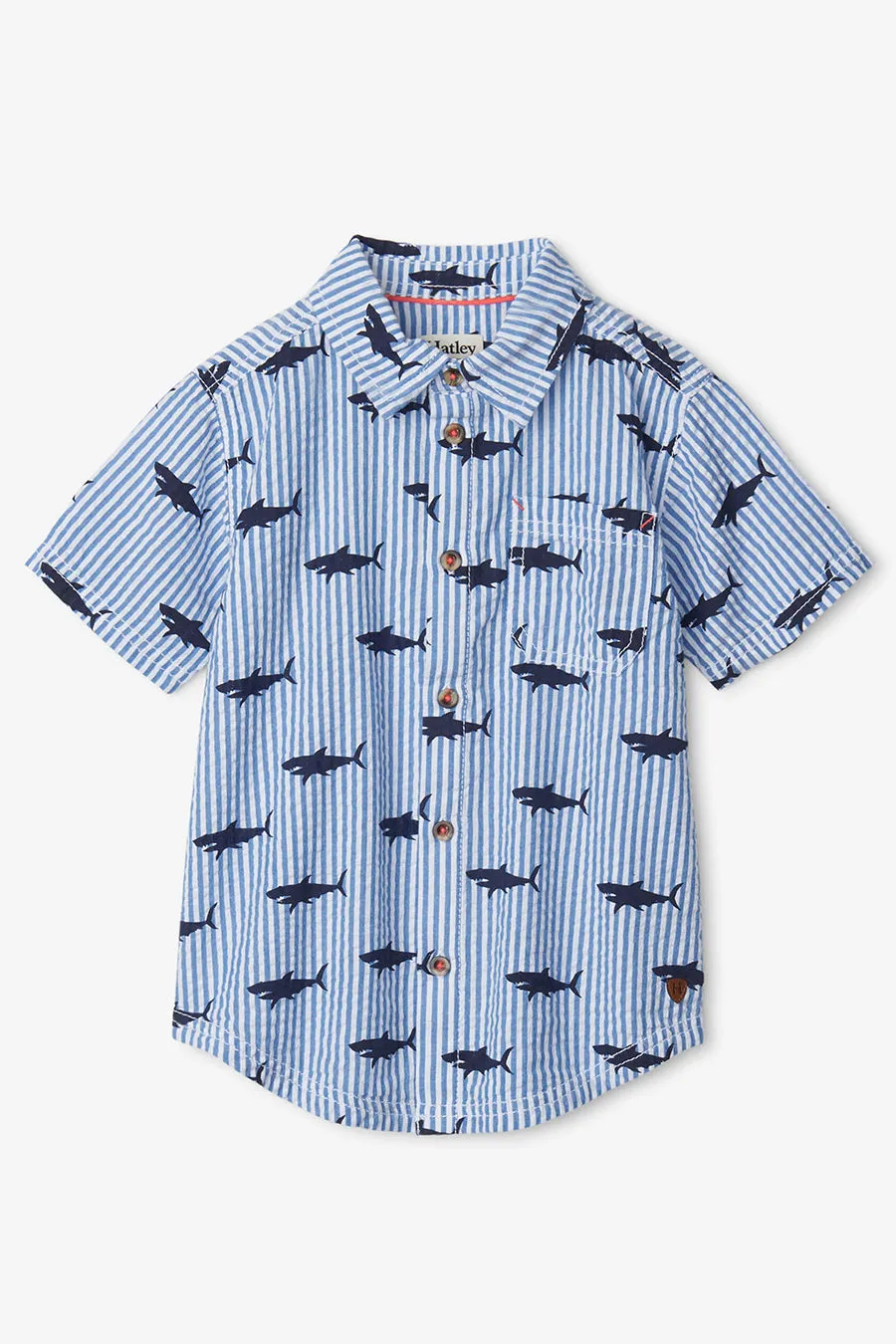 Boys Shirt Hatley Seersucker Shark