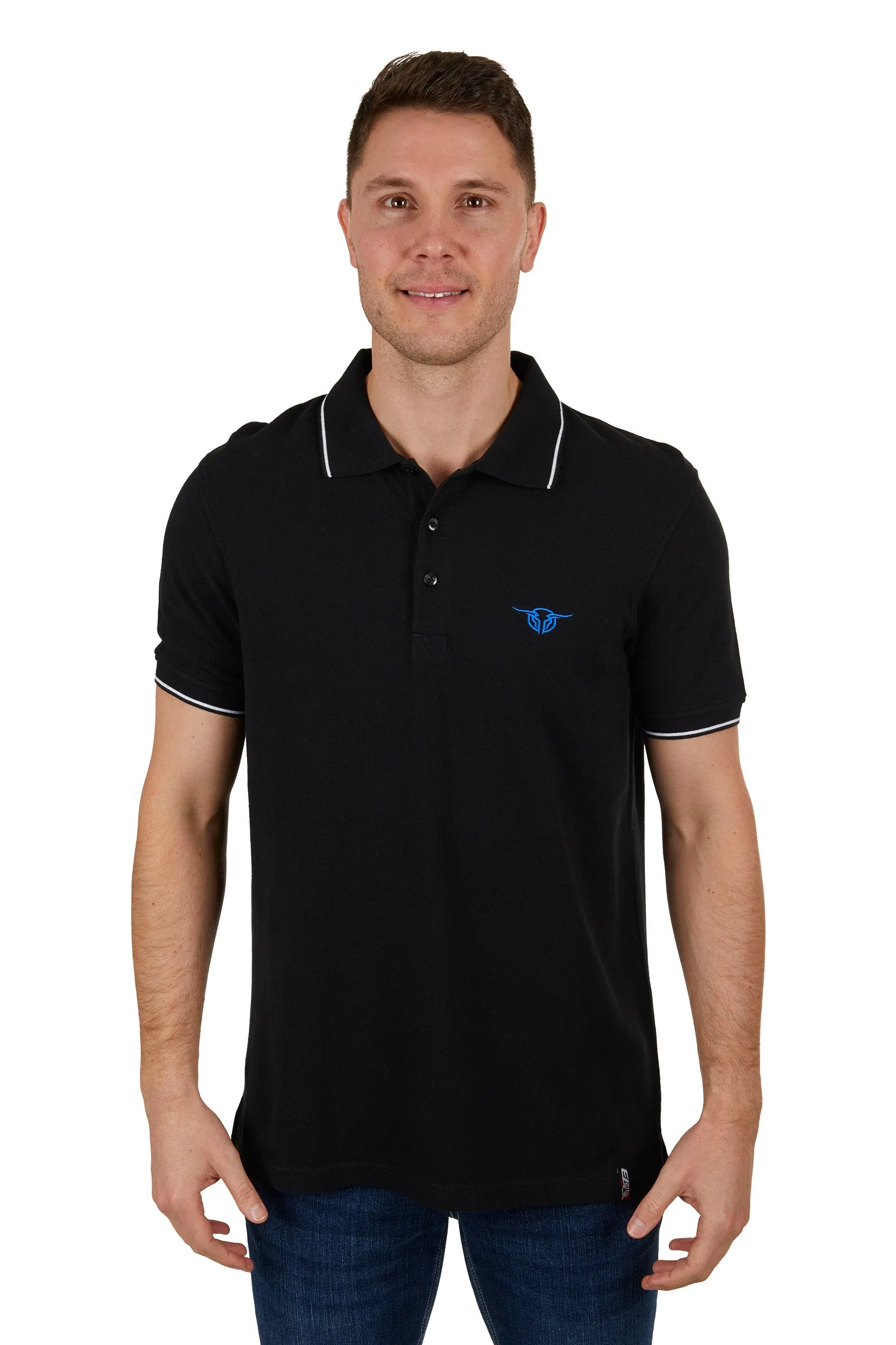 Bullzye Mens Dennis S/S Polo - Black - B3S1500302