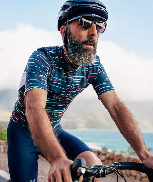 CAFE DU CYCLISTE Francine Jersey - Neon Navy