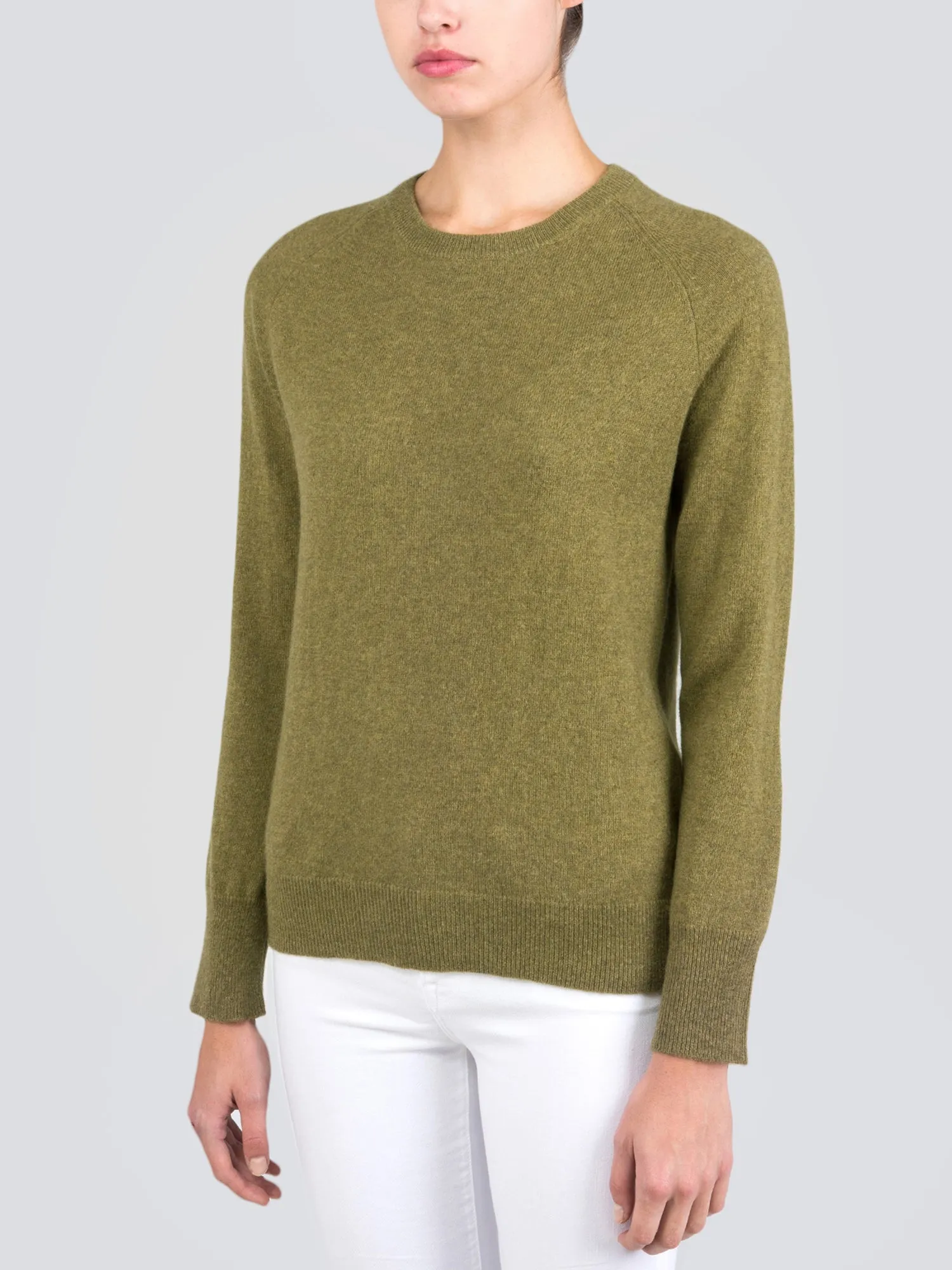 Classic Crew Neck Sweater_Olive