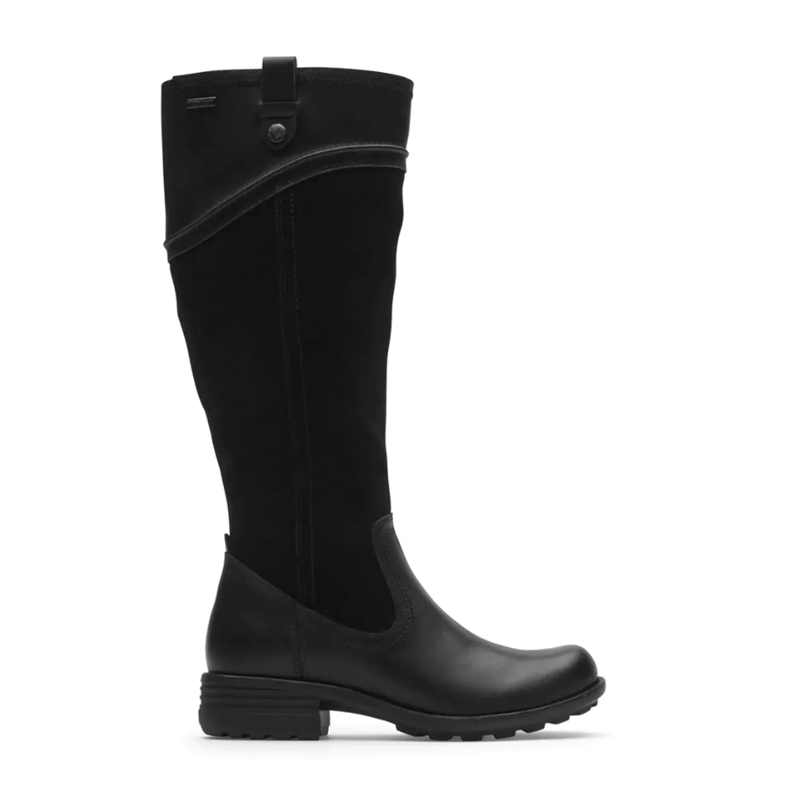 Cobb Hill Brunswick Waterproof Tall Boot (Women) - Black Leather/Suede