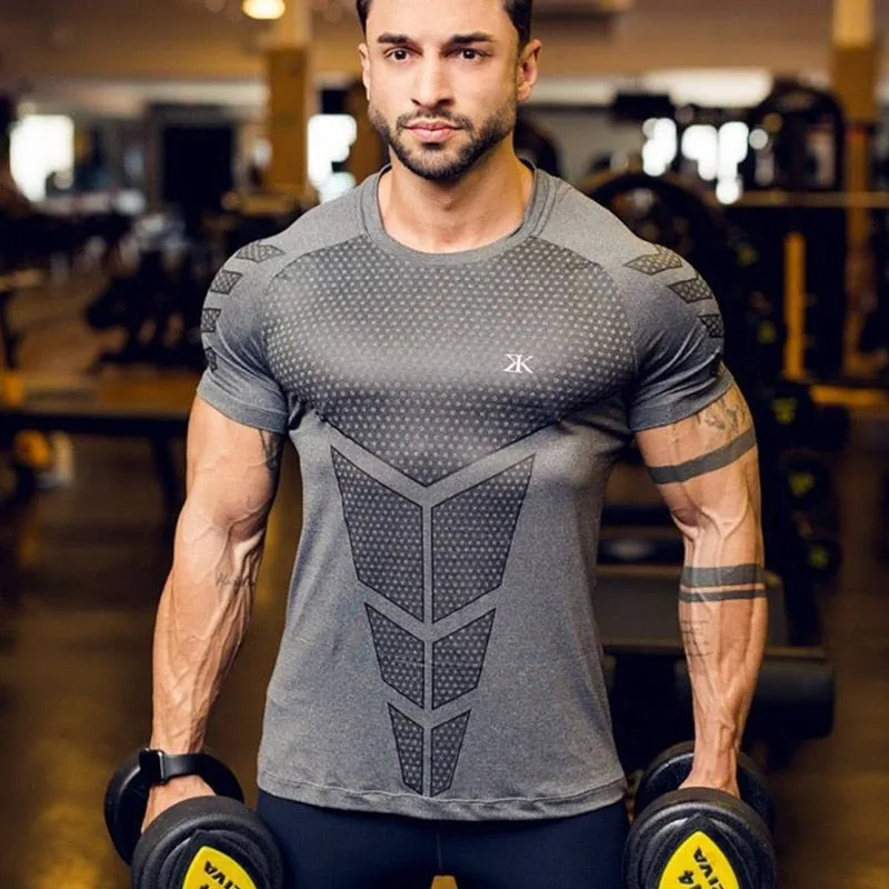 Compression Quick dry T-shirt Male Gym Fitness Bodybuilding Workout Clothing