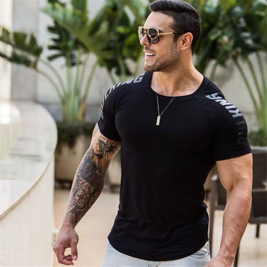 Compression Quick dry T-shirt Male Gym Fitness Bodybuilding Workout Clothing