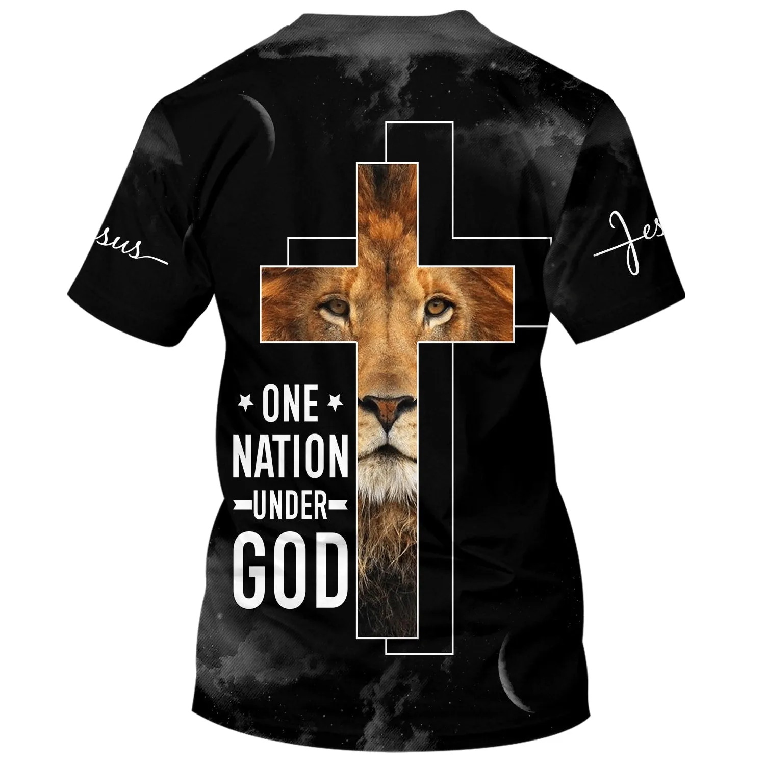 Cross The Lion Of Judah Shirts - One Nation Under God 3d Shirts - Christian T Shirts For Men And Women