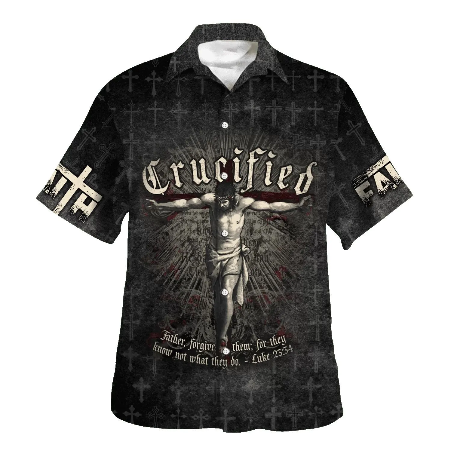 Crucified Crucifixion Of Jesus Hawaiian Shirts For Men And Women - Christian Hawaiian Shirt - Hawaiian Summer Shirts