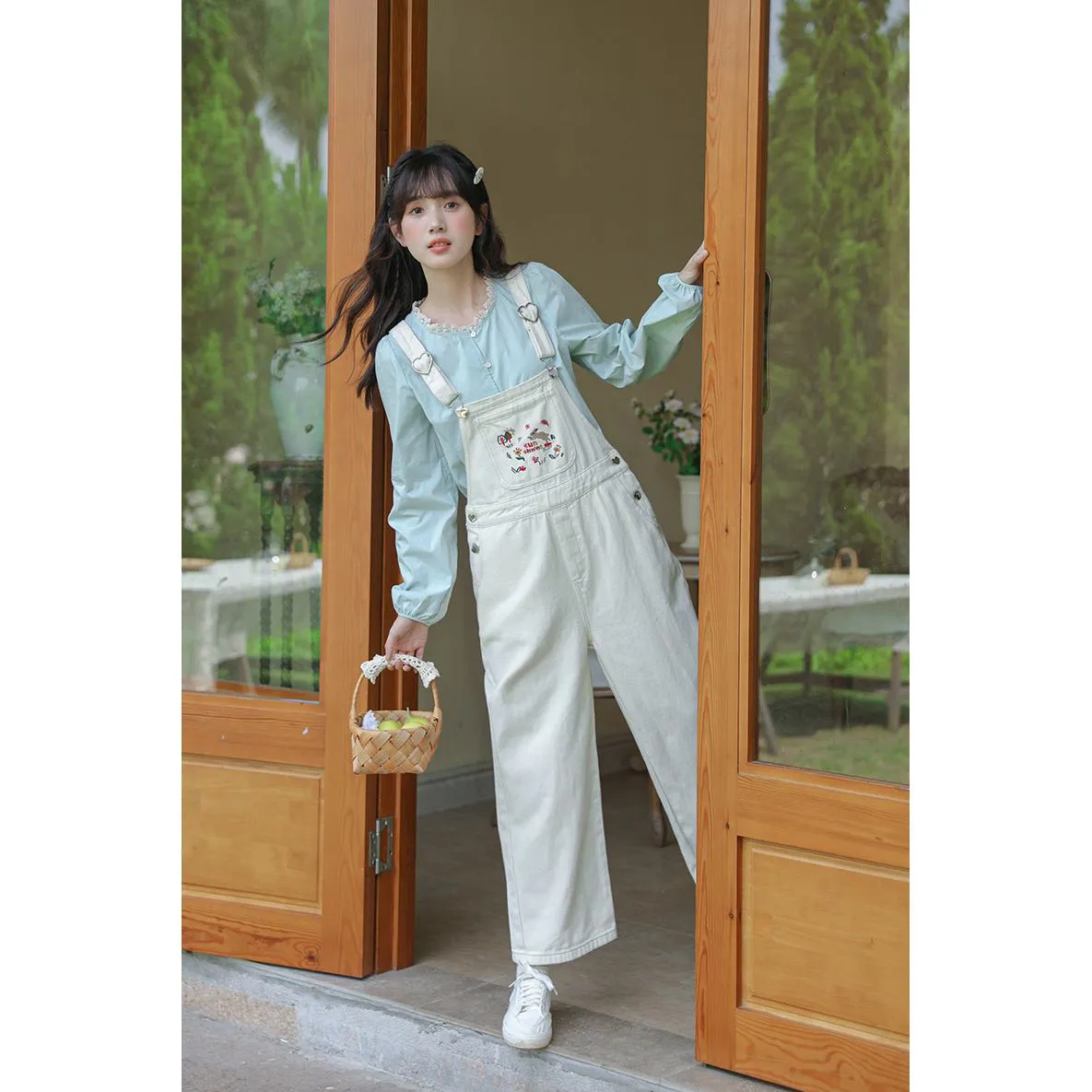 Cute Retro Loose Fit Denim Overalls