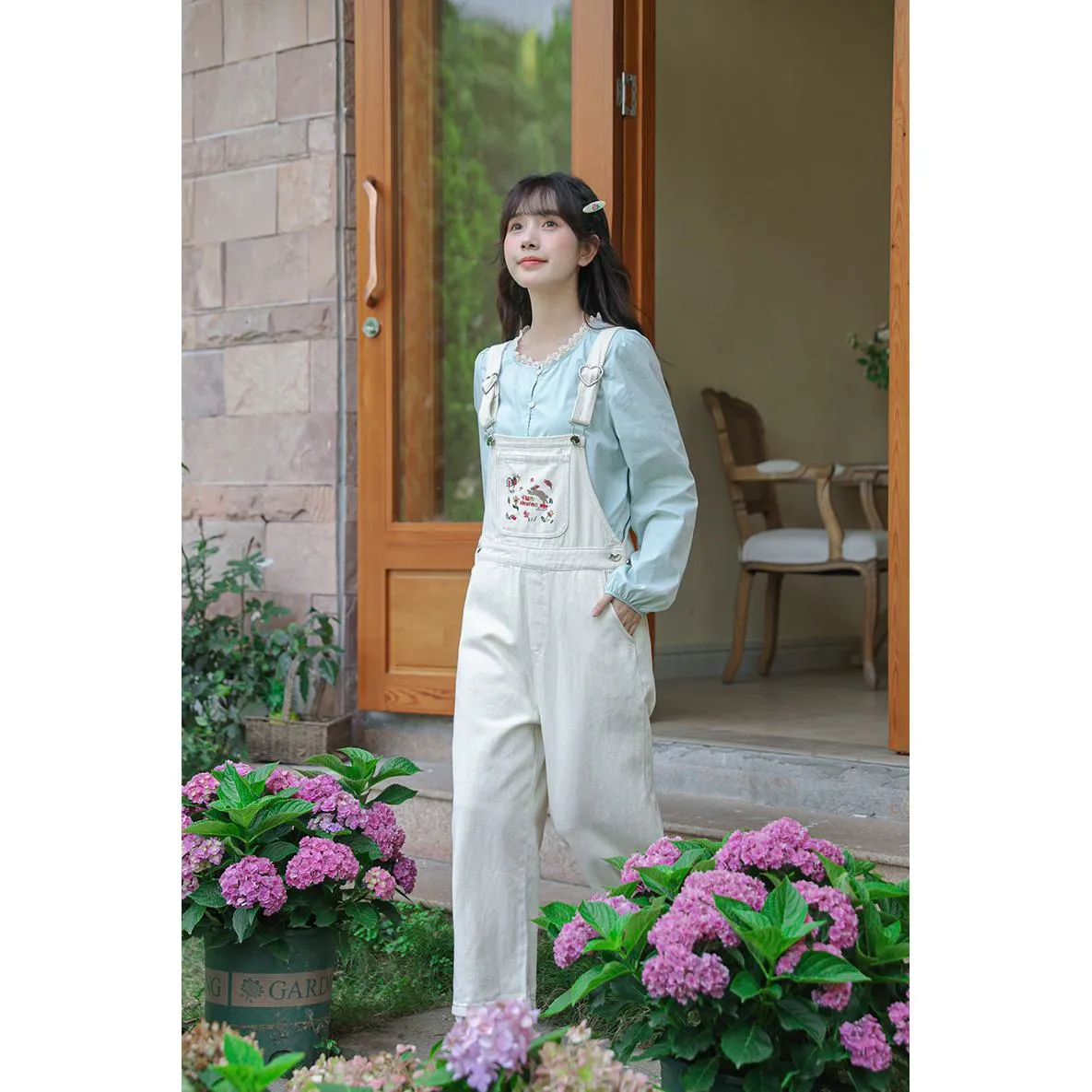 Cute Retro Loose Fit Denim Overalls