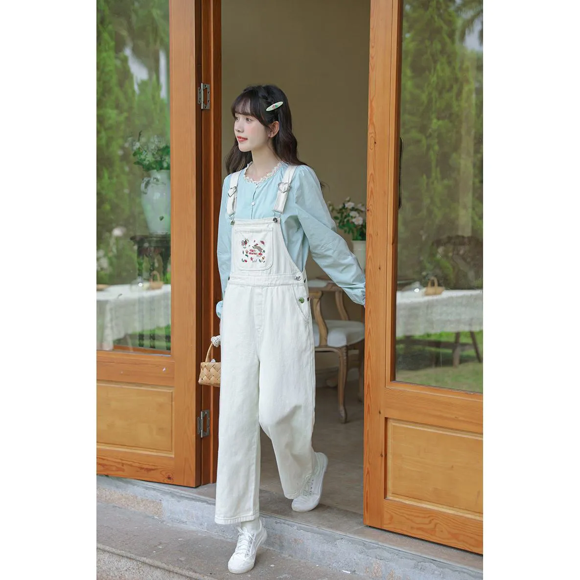 Cute Retro Loose Fit Denim Overalls