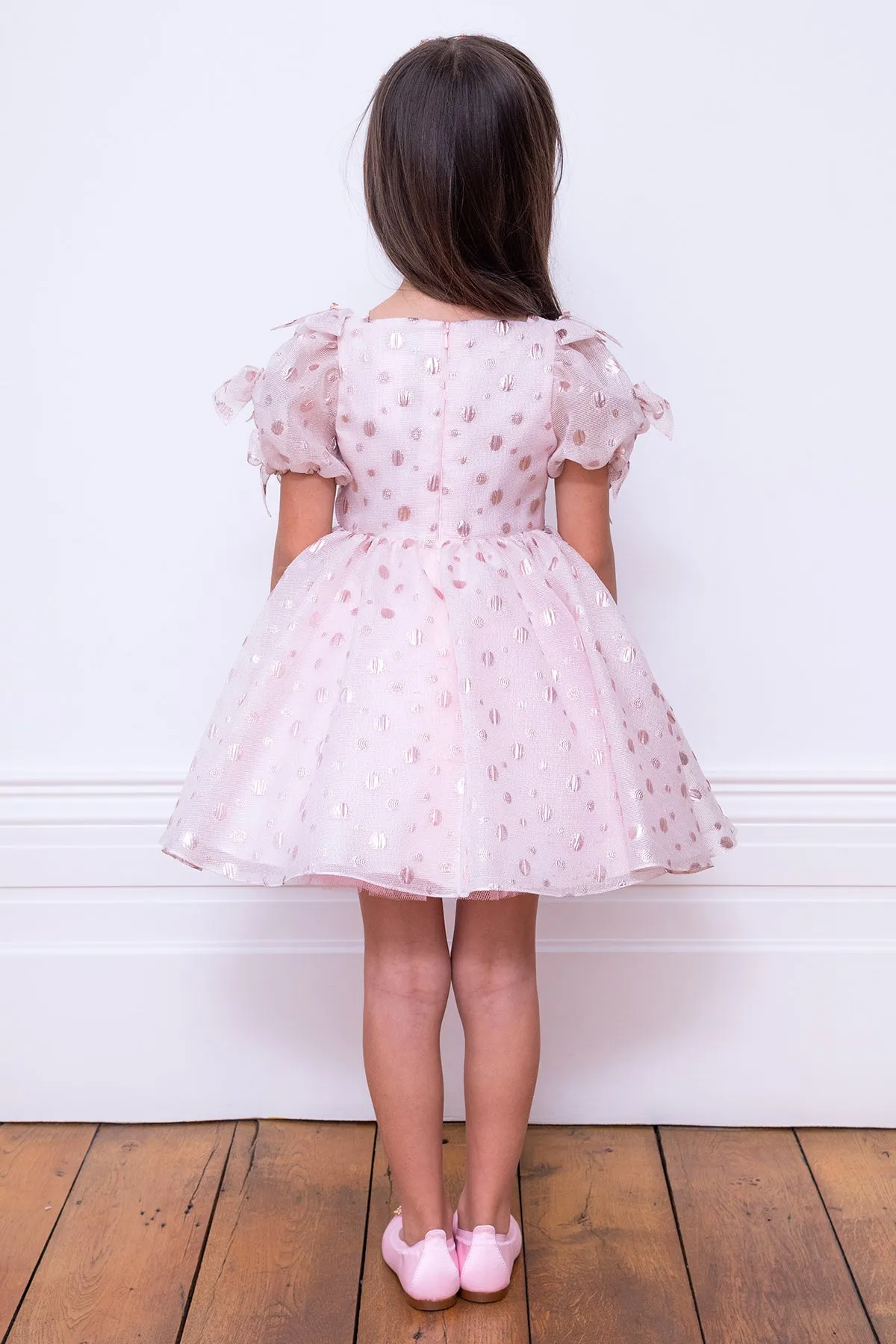 David Charles Pink Polka Dot Girls Dress