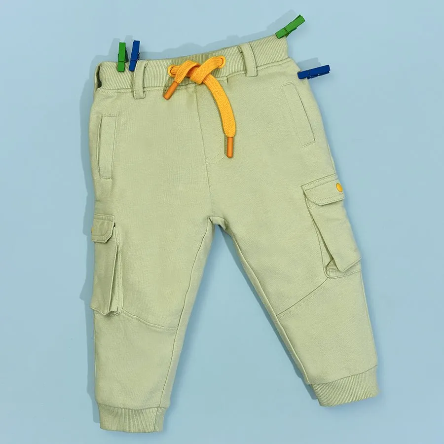 Dinomite Knitted Solid Green Jogger