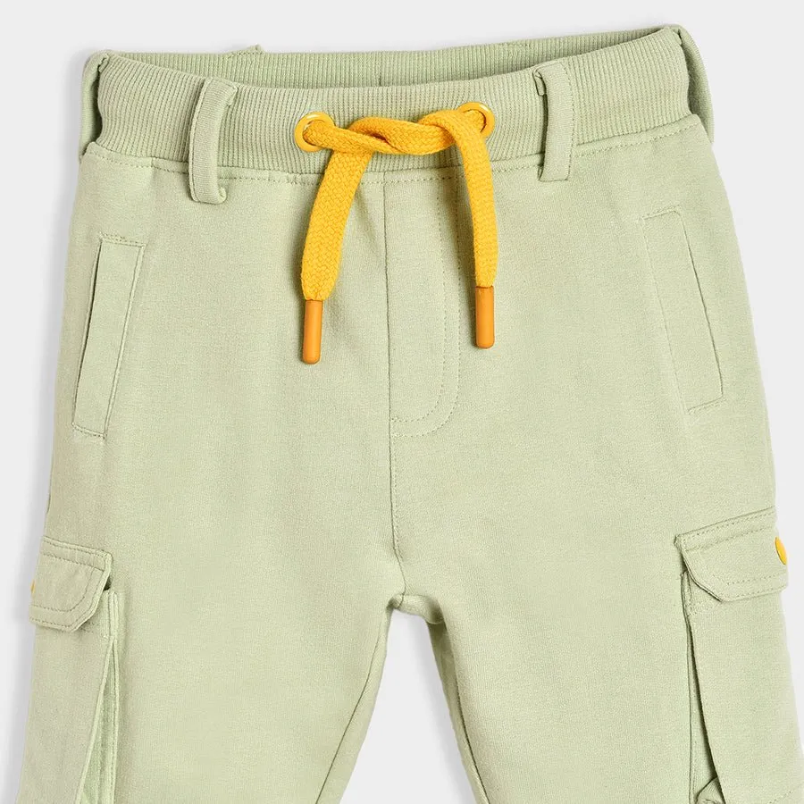 Dinomite Knitted Solid Green Jogger