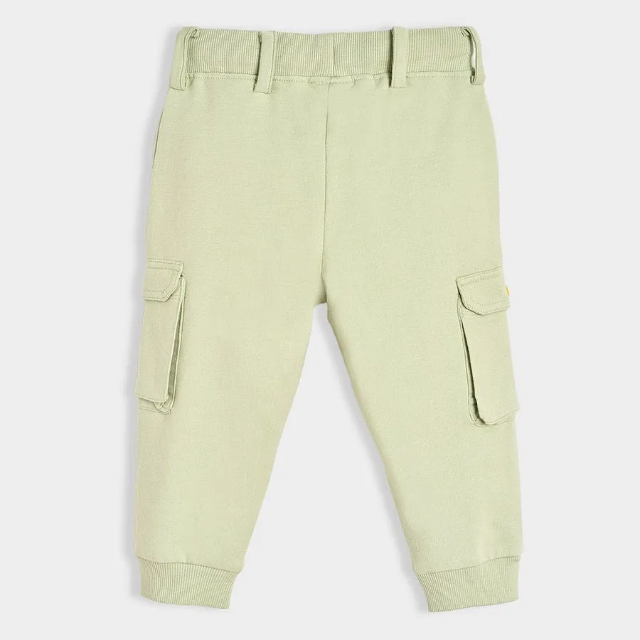 Dinomite Knitted Solid Green Jogger