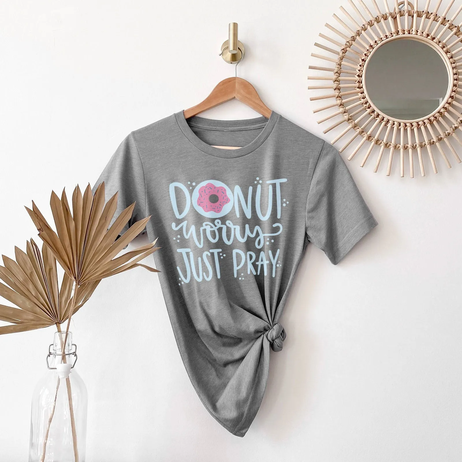 Donut Worry Tee Shirts For Women - Christian Shirts for Women - Religious Tee Shirts