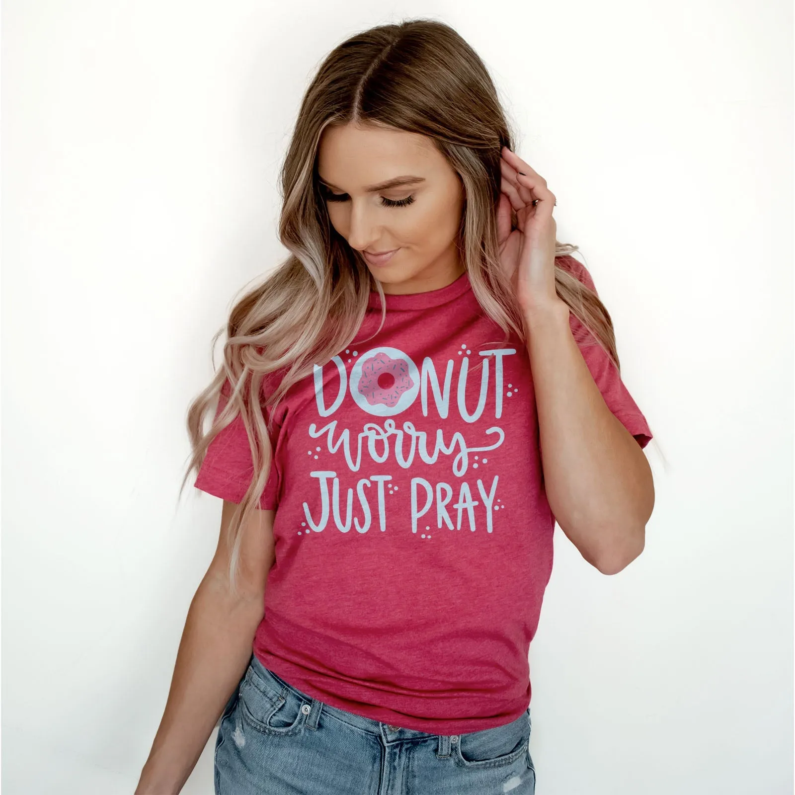 Donut Worry Tee Shirts For Women - Christian Shirts for Women - Religious Tee Shirts