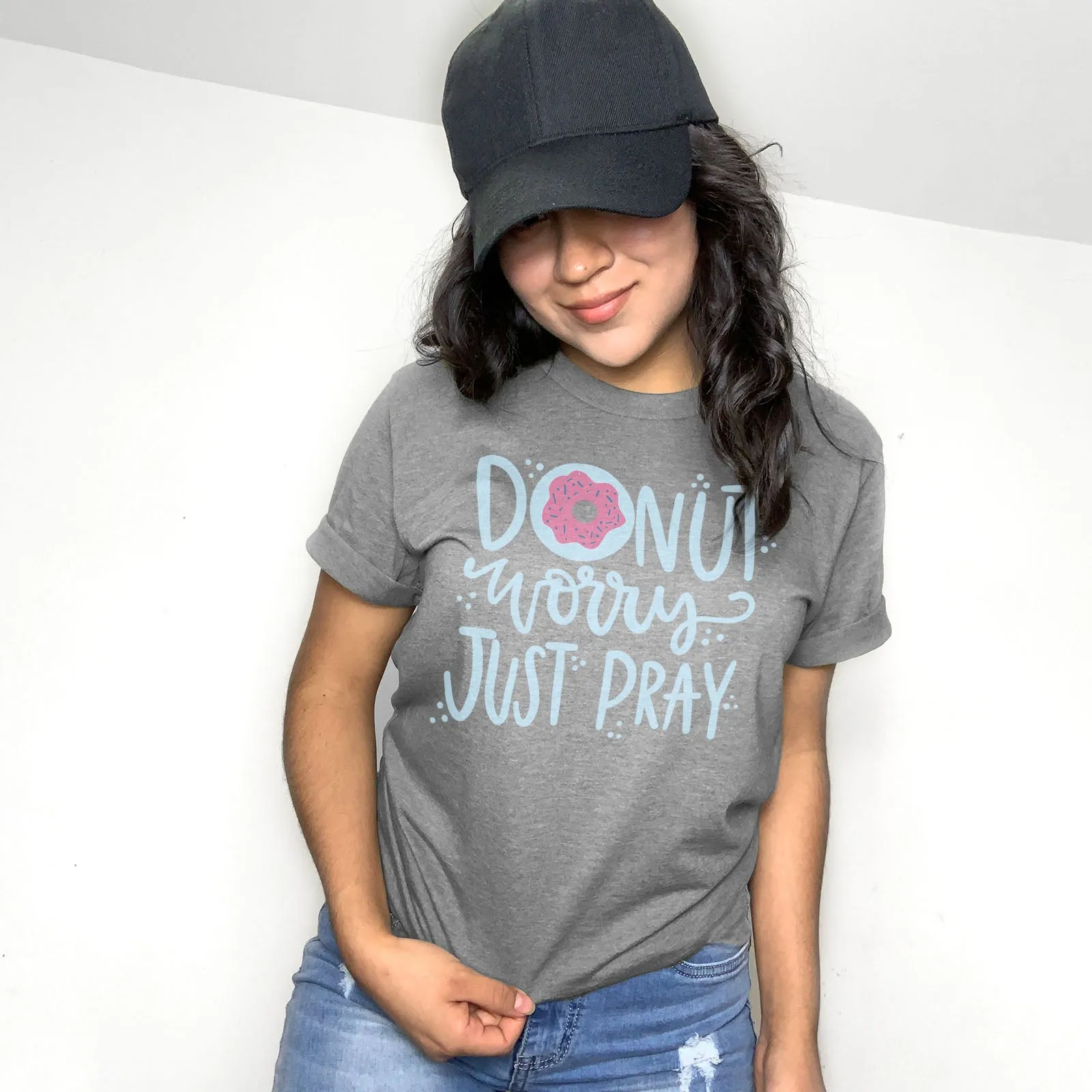 Donut Worry Tee Shirts For Women - Christian Shirts for Women - Religious Tee Shirts