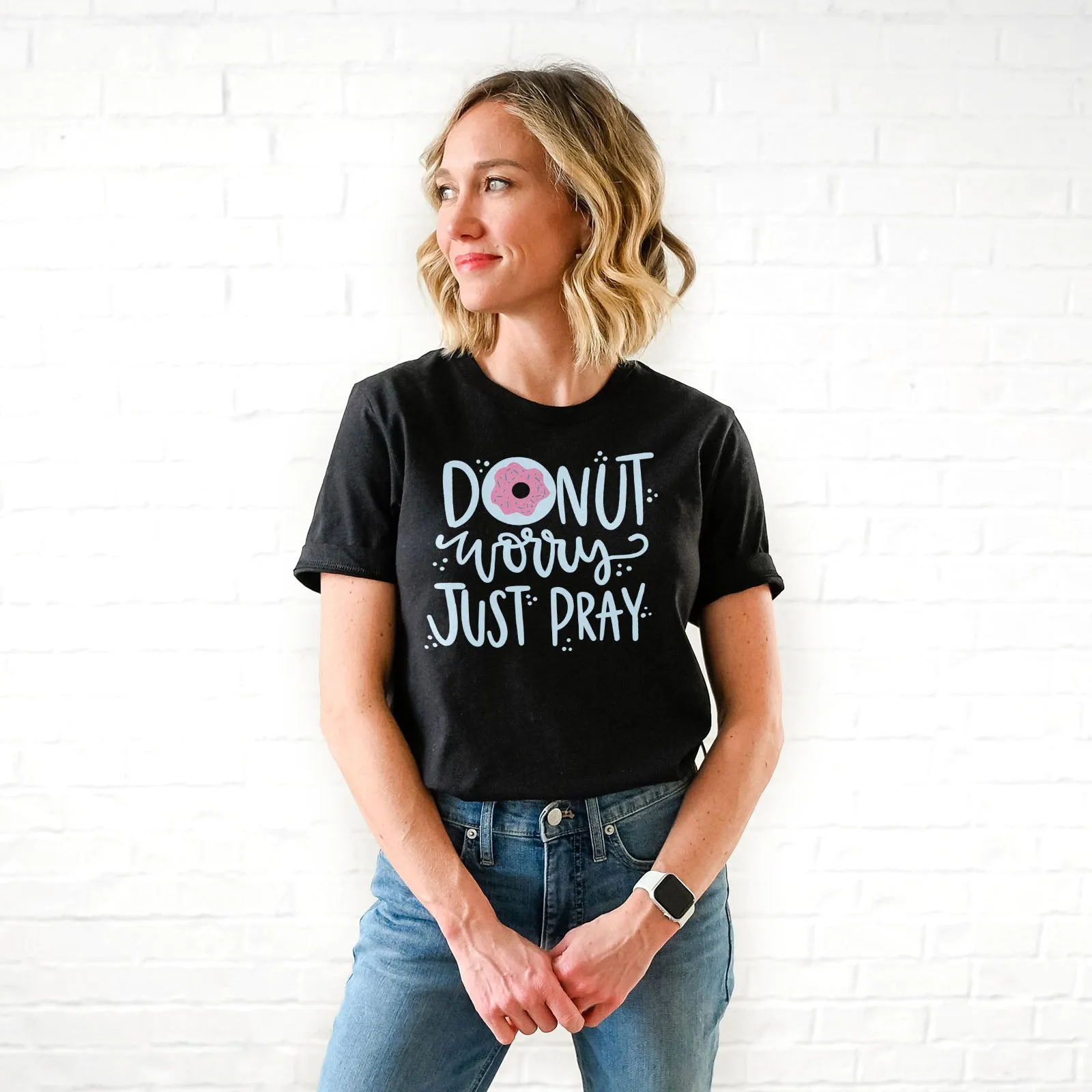 Donut Worry Tee Shirts For Women - Christian Shirts for Women - Religious Tee Shirts