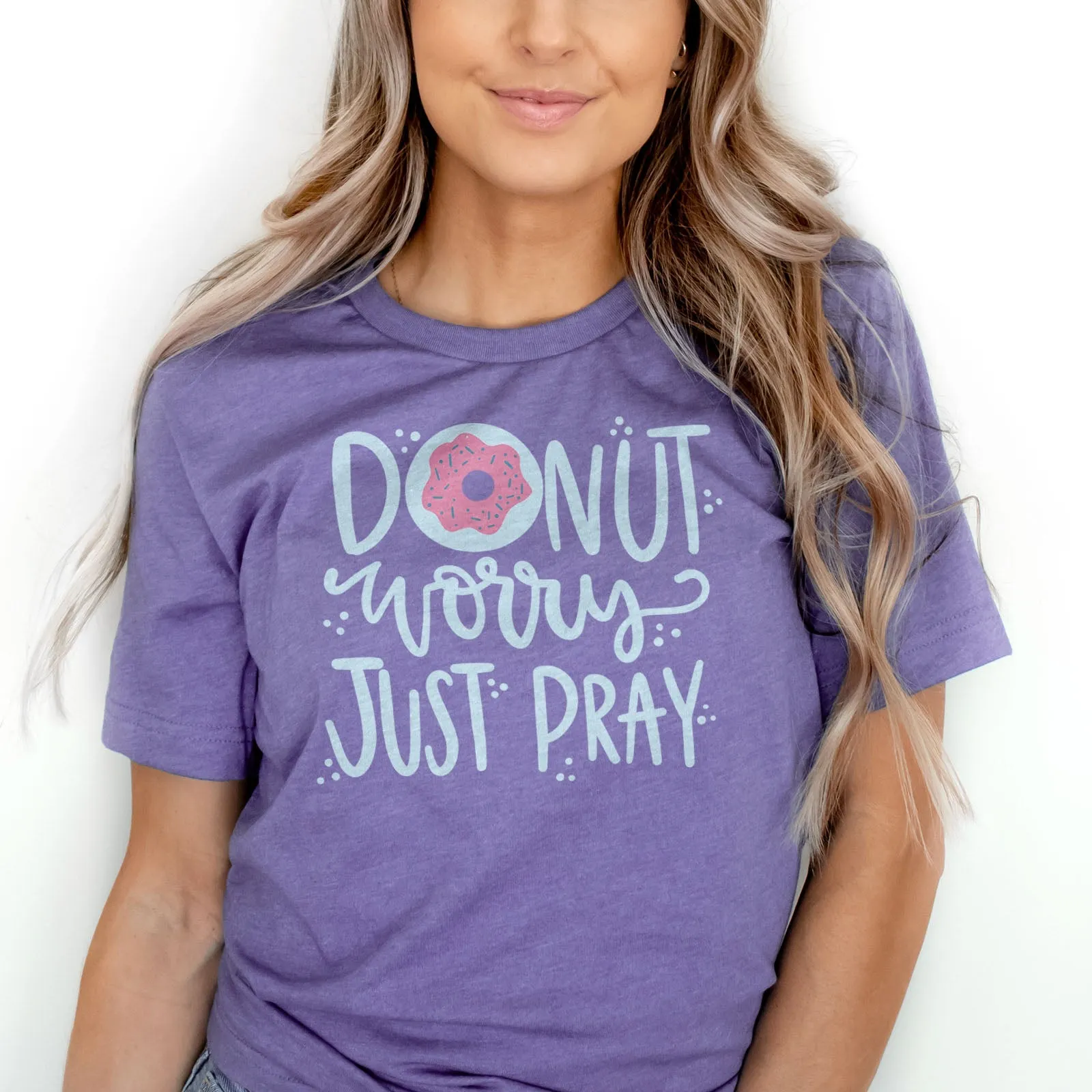 Donut Worry Tee Shirts For Women - Christian Shirts for Women - Religious Tee Shirts