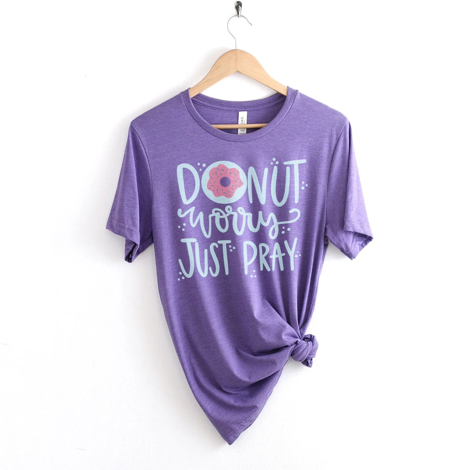 Donut Worry Tee Shirts For Women - Christian Shirts for Women - Religious Tee Shirts