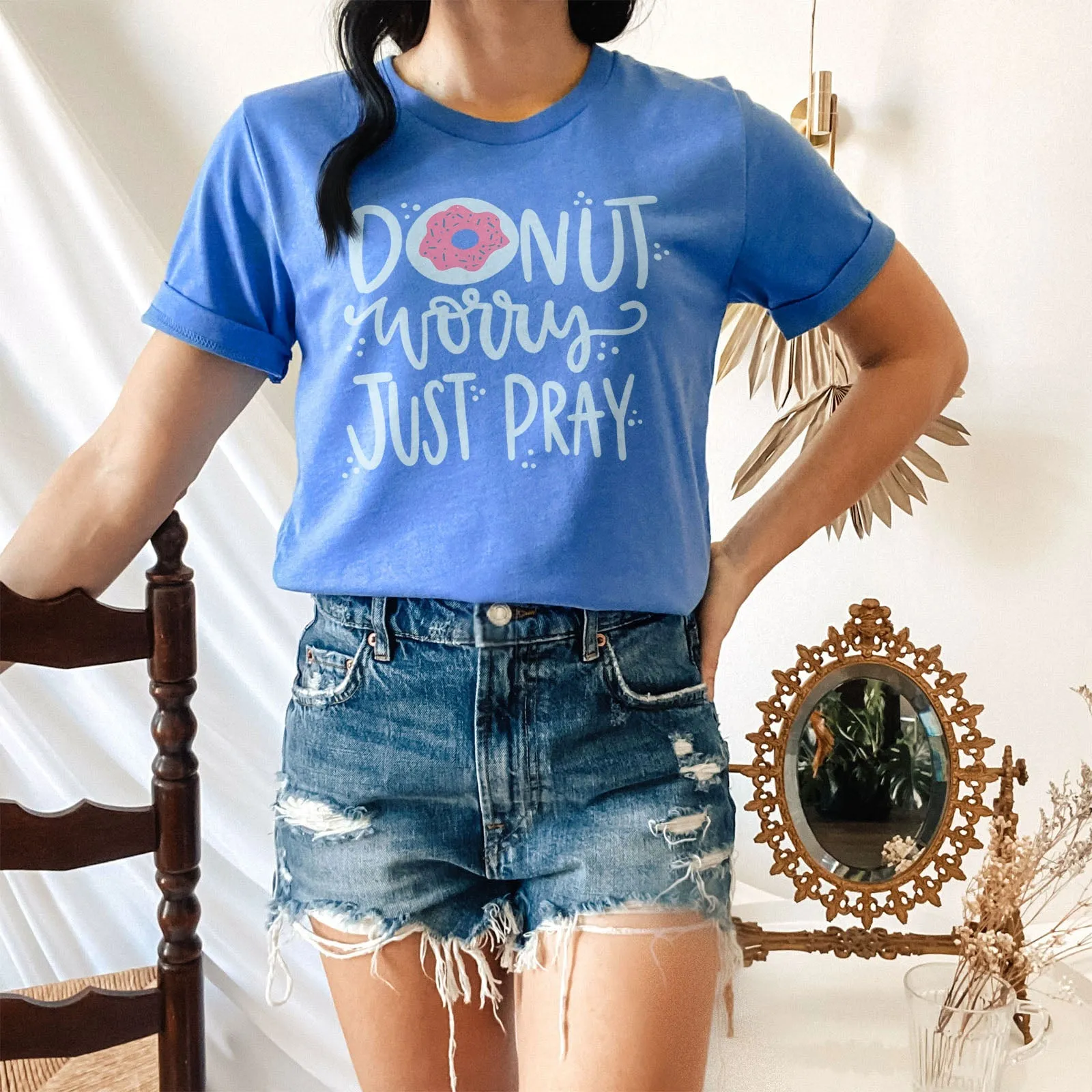 Donut Worry Tee Shirts For Women - Christian Shirts for Women - Religious Tee Shirts