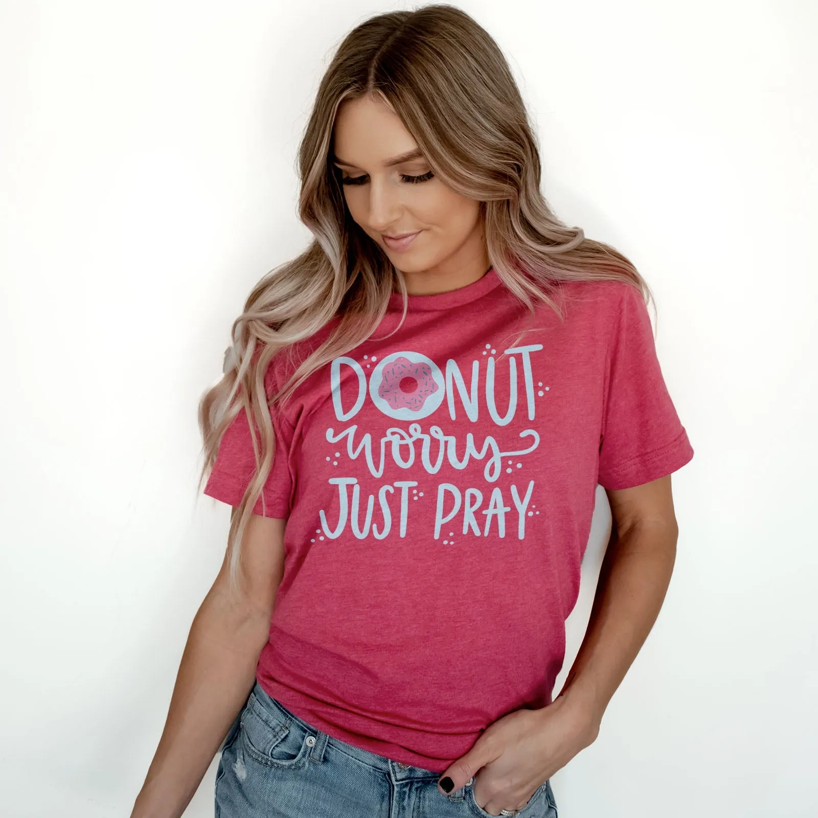 Donut Worry Tee Shirts For Women - Christian Shirts for Women - Religious Tee Shirts