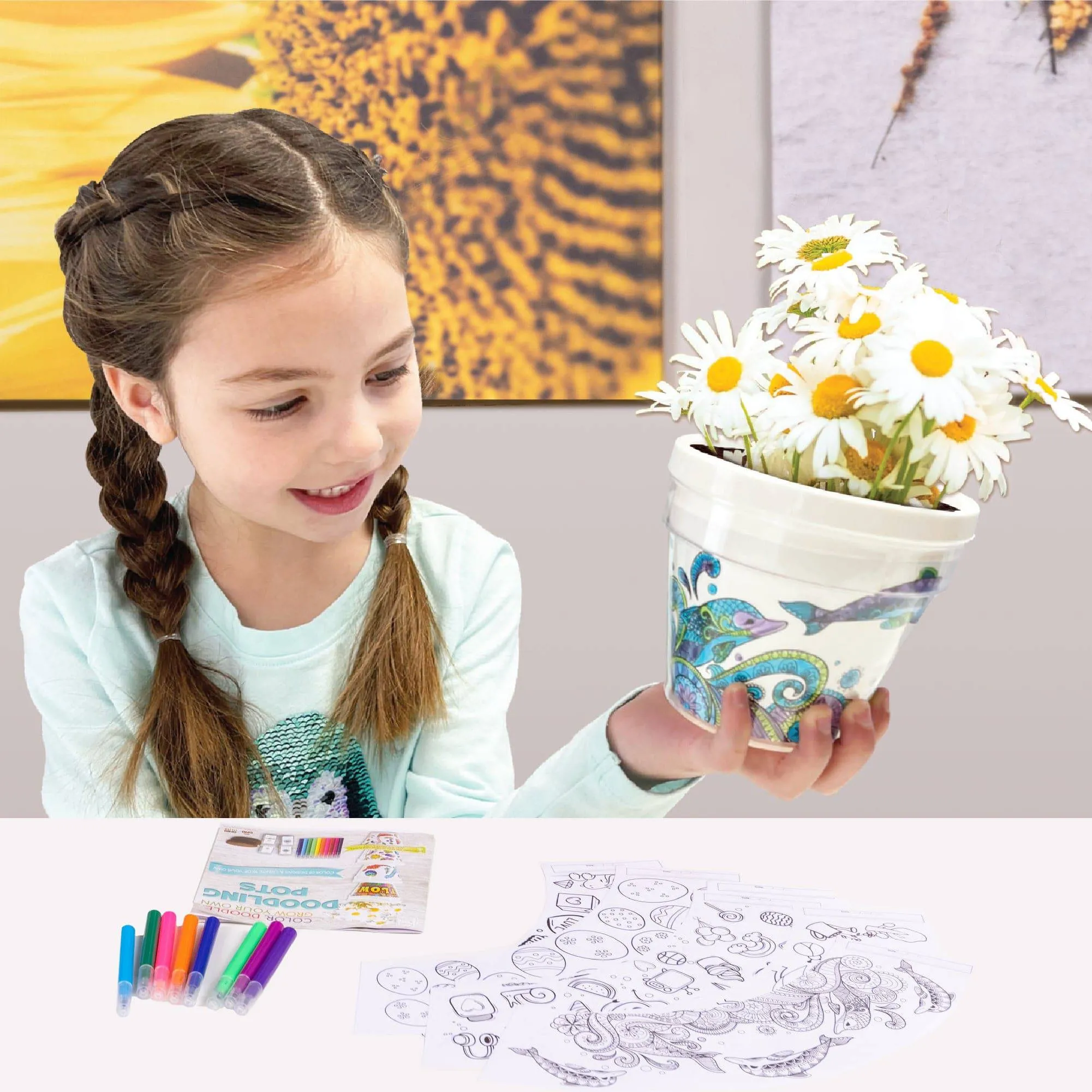 Doodling Pots Flower Garden Growing - Craft Kit