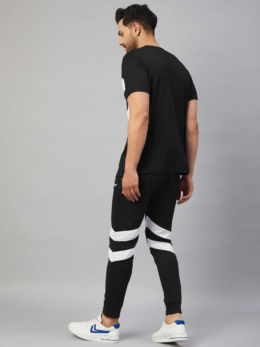 Dri-Fit Colorblock Men Co-ords Track Suit (Black)