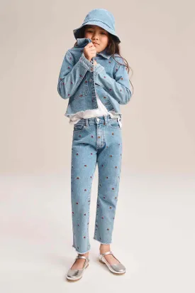 Girls Jeans DL1961 Emie High-Rise Straight Rose