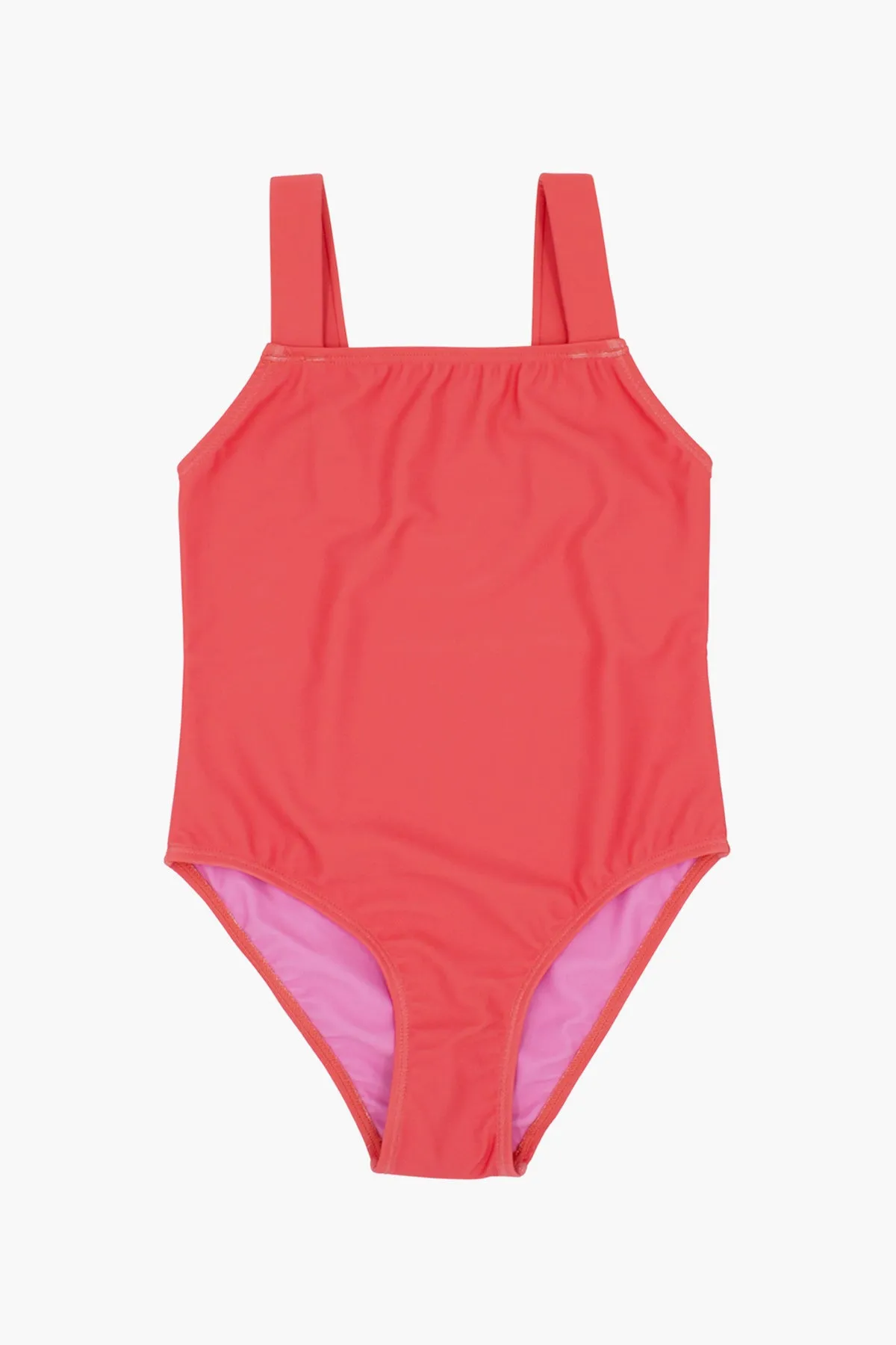 Girls Swimsuit Feather 4 Arrow Sea Breeze  - Sugar Coral