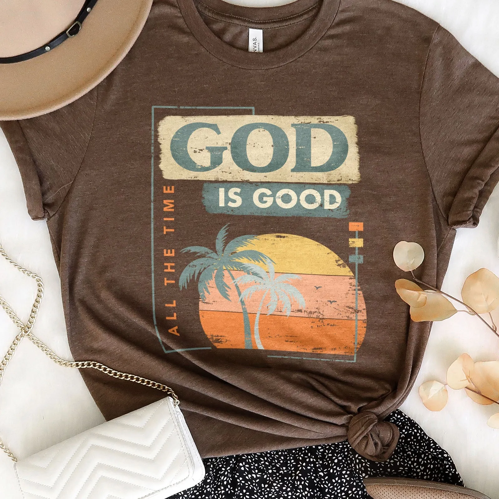 God is Good All The Time Summer Tee Shirts For Women - Christian Shirts for Women - Religious Tee Shirts