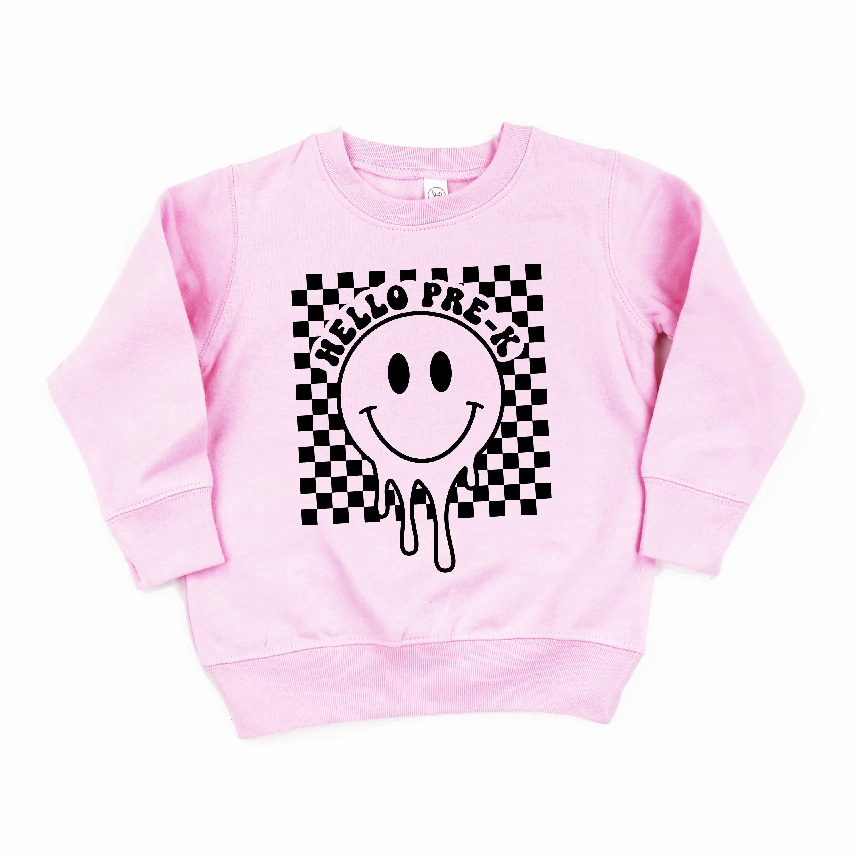 Hello Pre-K - Checker Smiley - Child Sweater