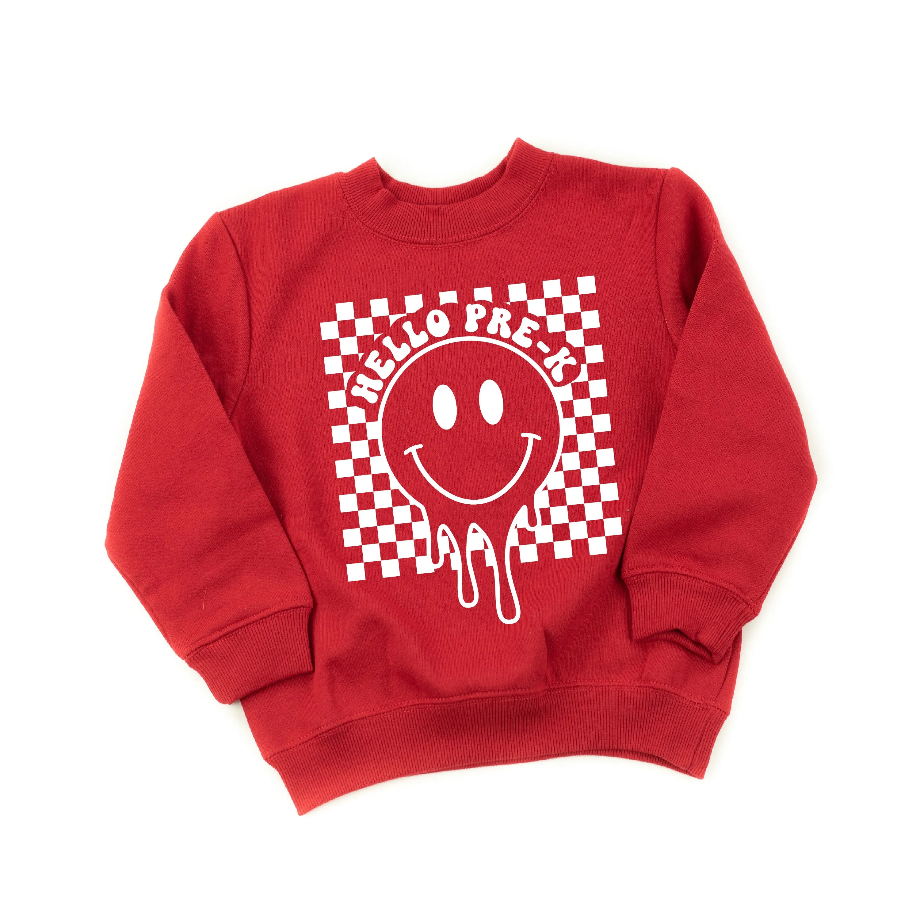 Hello Pre-K - Checker Smiley - Child Sweater