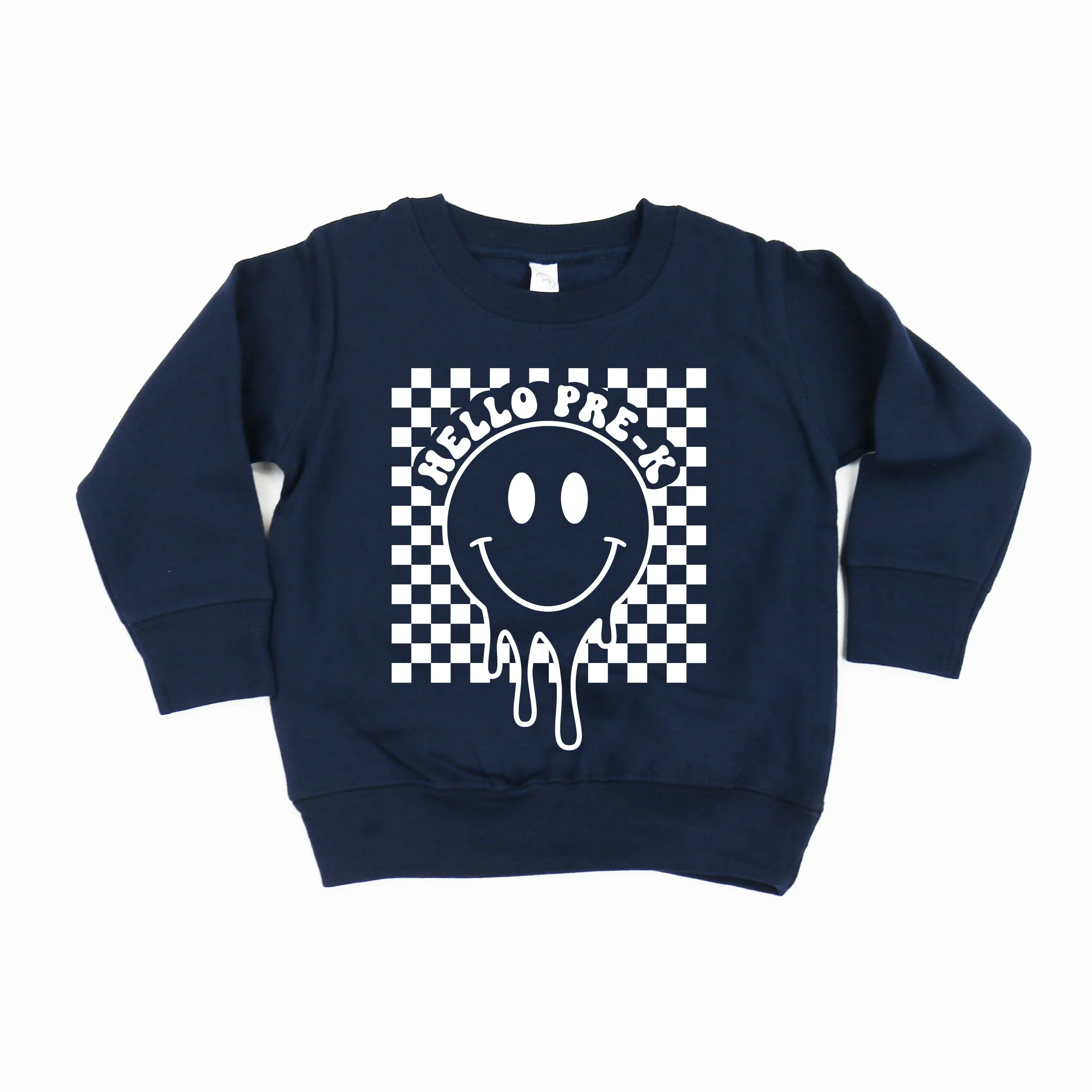 Hello Pre-K - Checker Smiley - Child Sweater