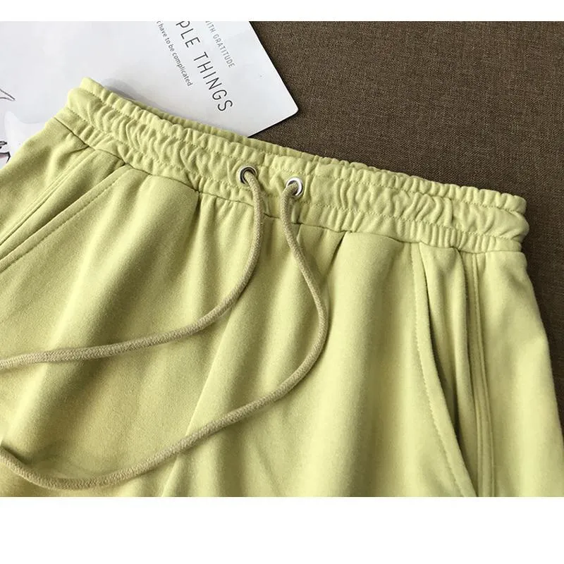 High-Waisted Casual Loose Fit Sports Wide-Leg Fish Scales Shorts