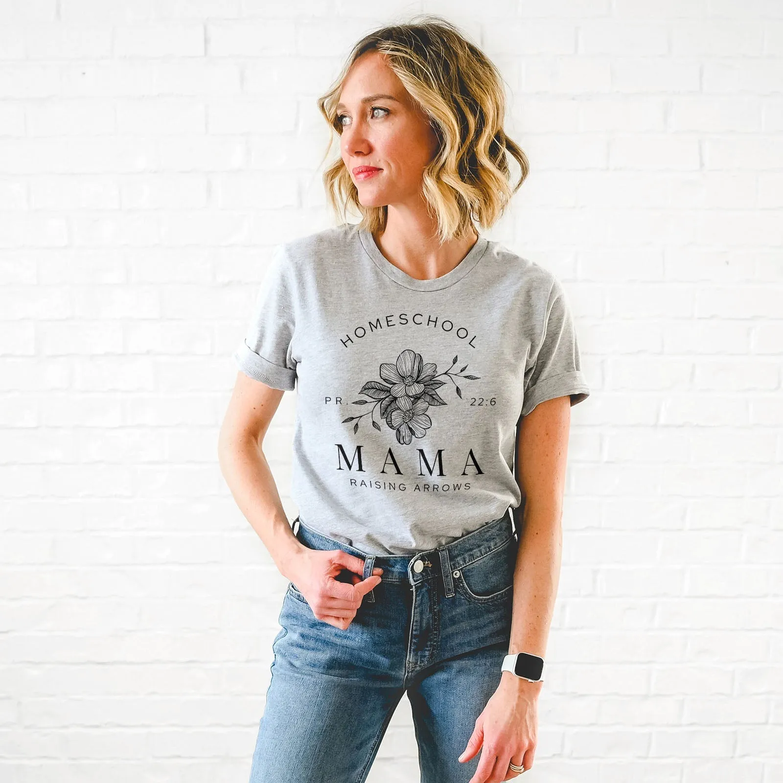 Homeschool Mama Raising Arrows Tee Shirts For Women - Christian Shirts for Women - Religious Tee Shirts