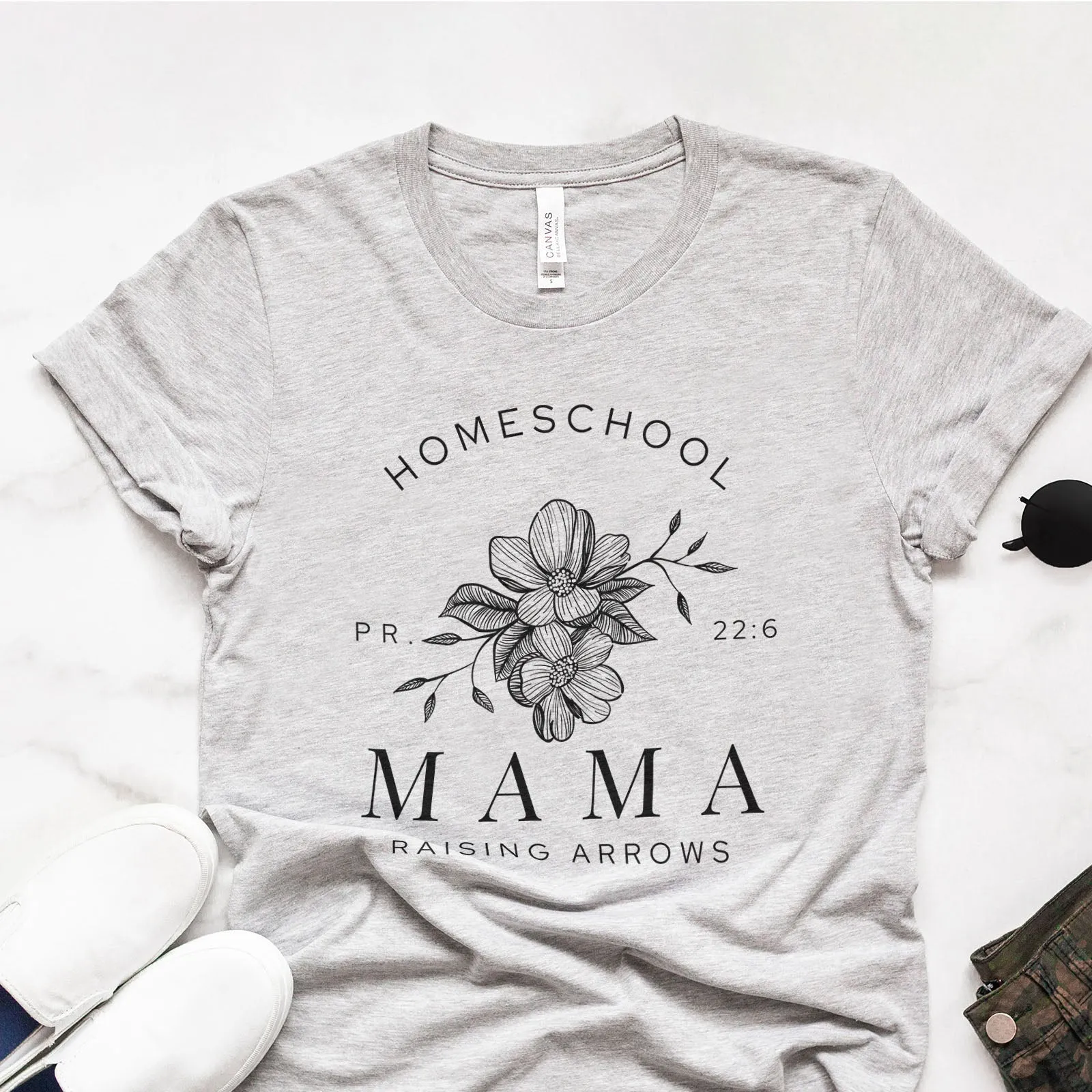 Homeschool Mama Raising Arrows Tee Shirts For Women - Christian Shirts for Women - Religious Tee Shirts