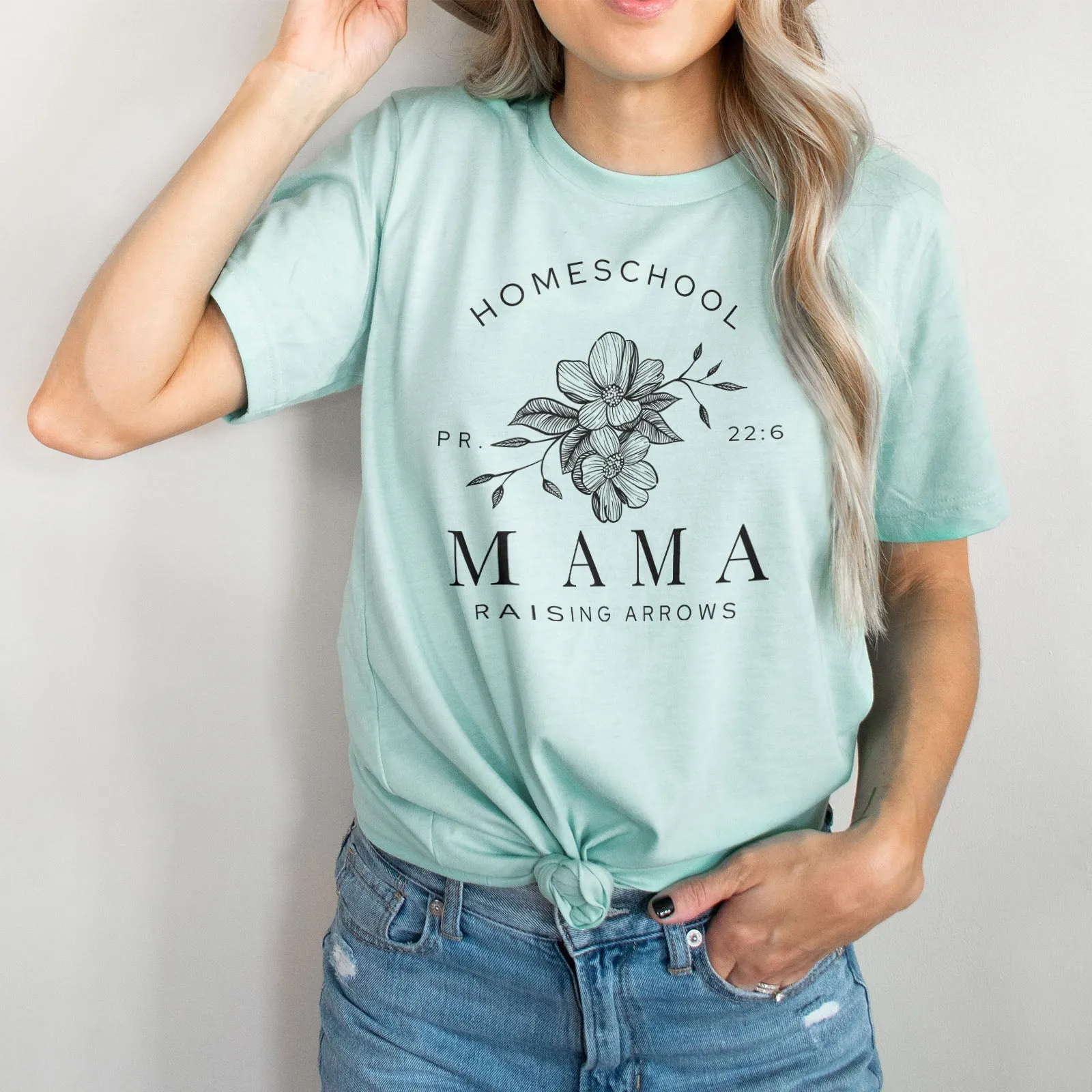 Homeschool Mama Raising Arrows Tee Shirts For Women - Christian Shirts for Women - Religious Tee Shirts