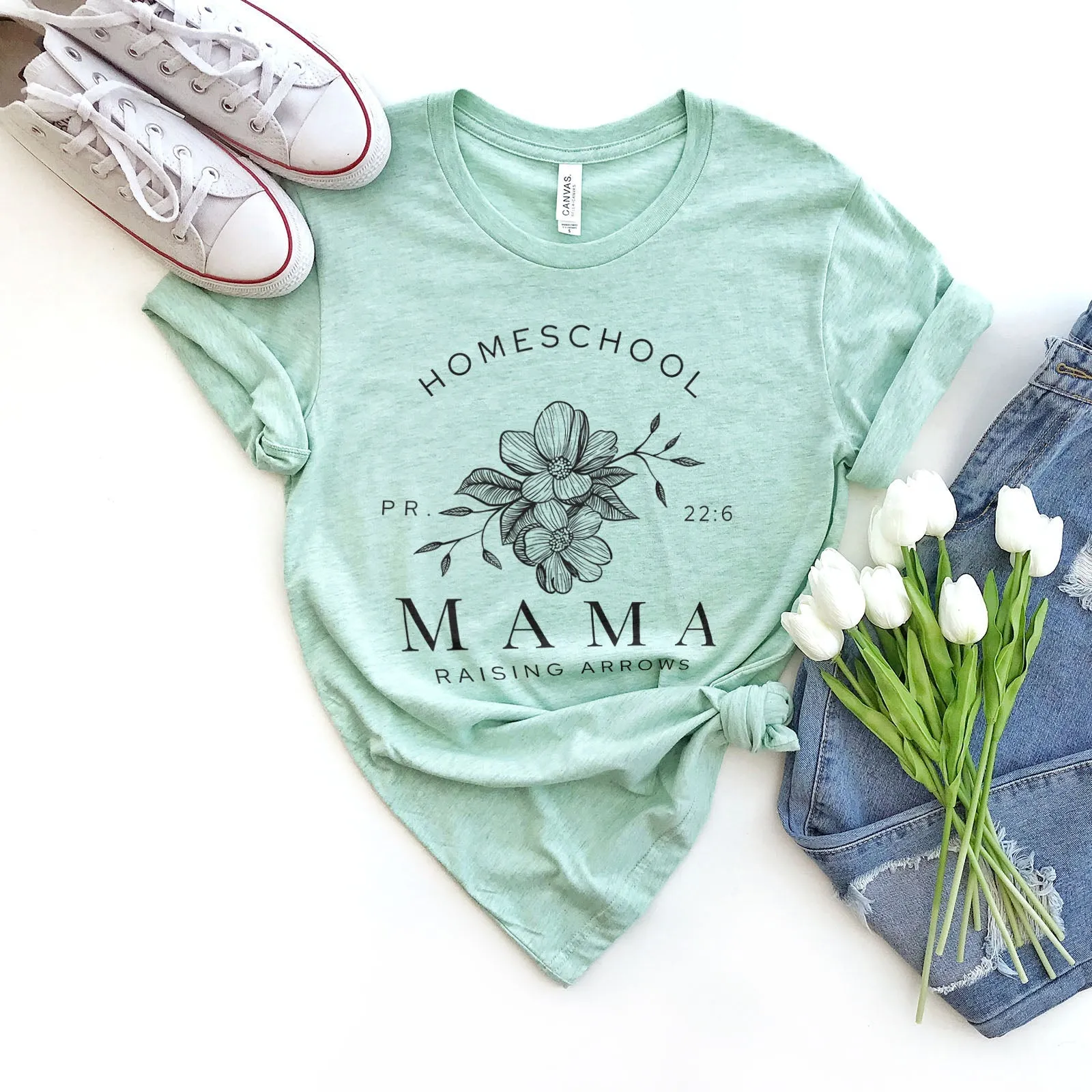 Homeschool Mama Raising Arrows Tee Shirts For Women - Christian Shirts for Women - Religious Tee Shirts