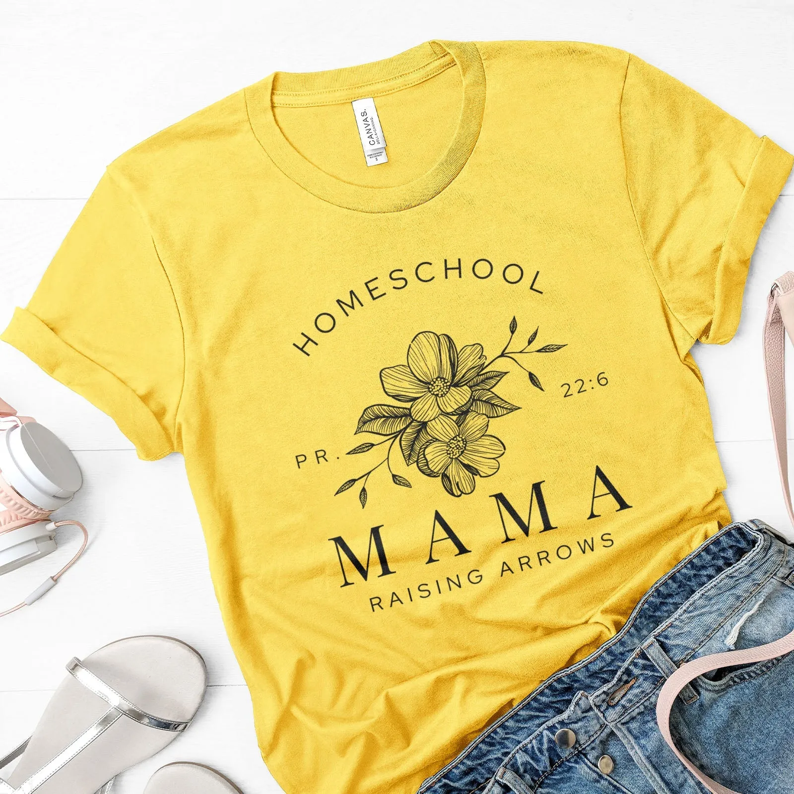 Homeschool Mama Raising Arrows Tee Shirts For Women - Christian Shirts for Women - Religious Tee Shirts