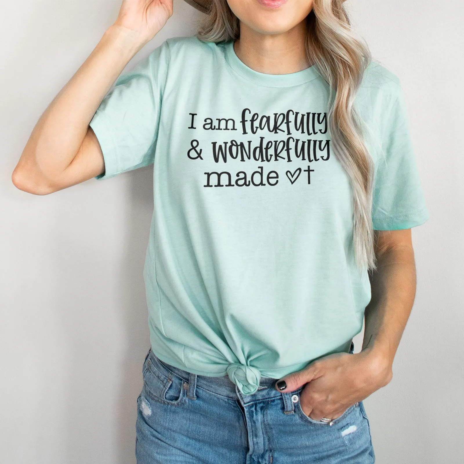 I Am Fearfully And Wonderfully Made Tee Shirts For Women - Christian Shirts for Women - Religious Tee Shirts