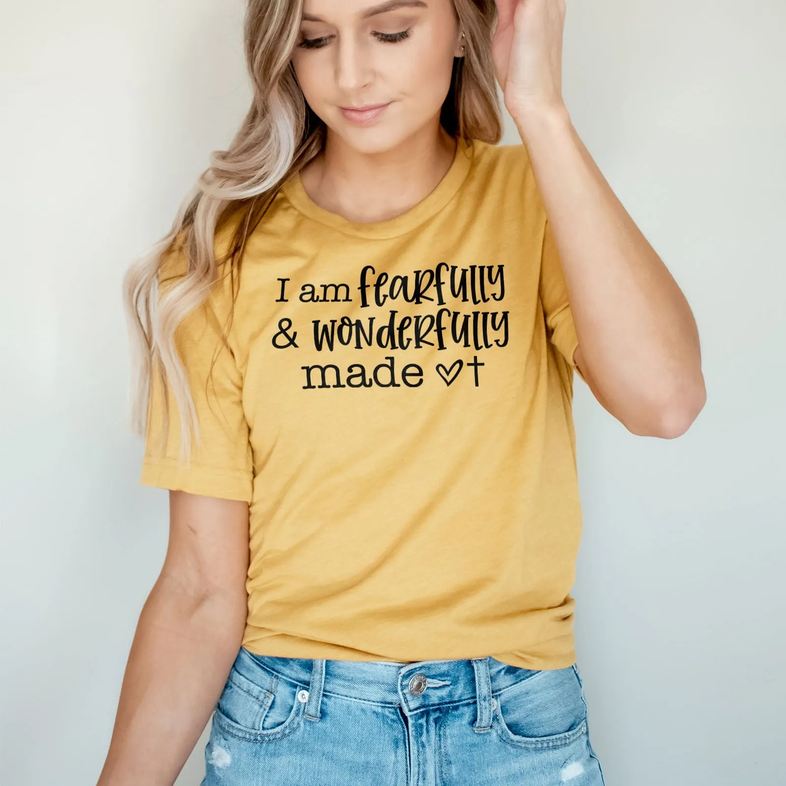 I Am Fearfully And Wonderfully Made Tee Shirts For Women - Christian Shirts for Women - Religious Tee Shirts