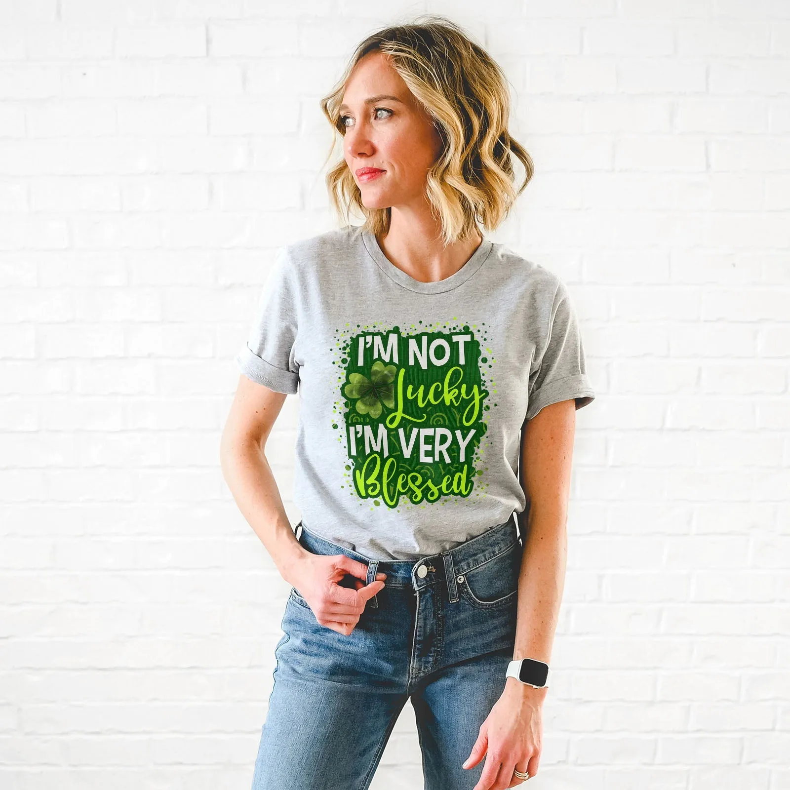 I'm Not Lucky I'm Very Blessed Tee Shirts For Women - Christian Shirts for Women - Religious Tee Shirts