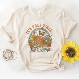 It's Fall Y'all Retro Tee Shirts For Women - Christian Shirts for Women - Religious Tee Shirts