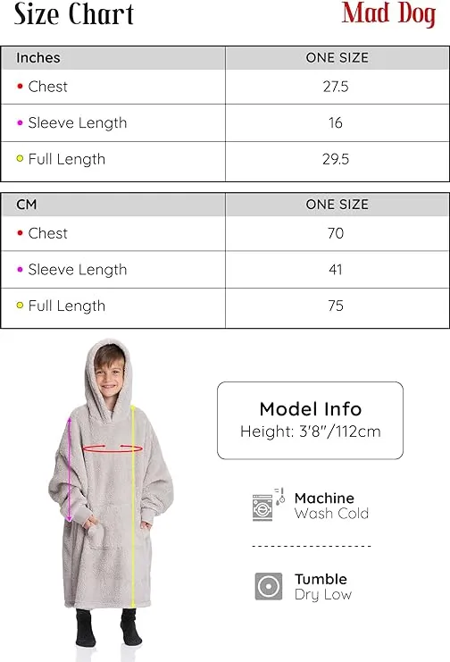 Jeans Kids Sherpa Hoodie Blanket - Ultimate Coziness for Play, Sleep, and Adventure