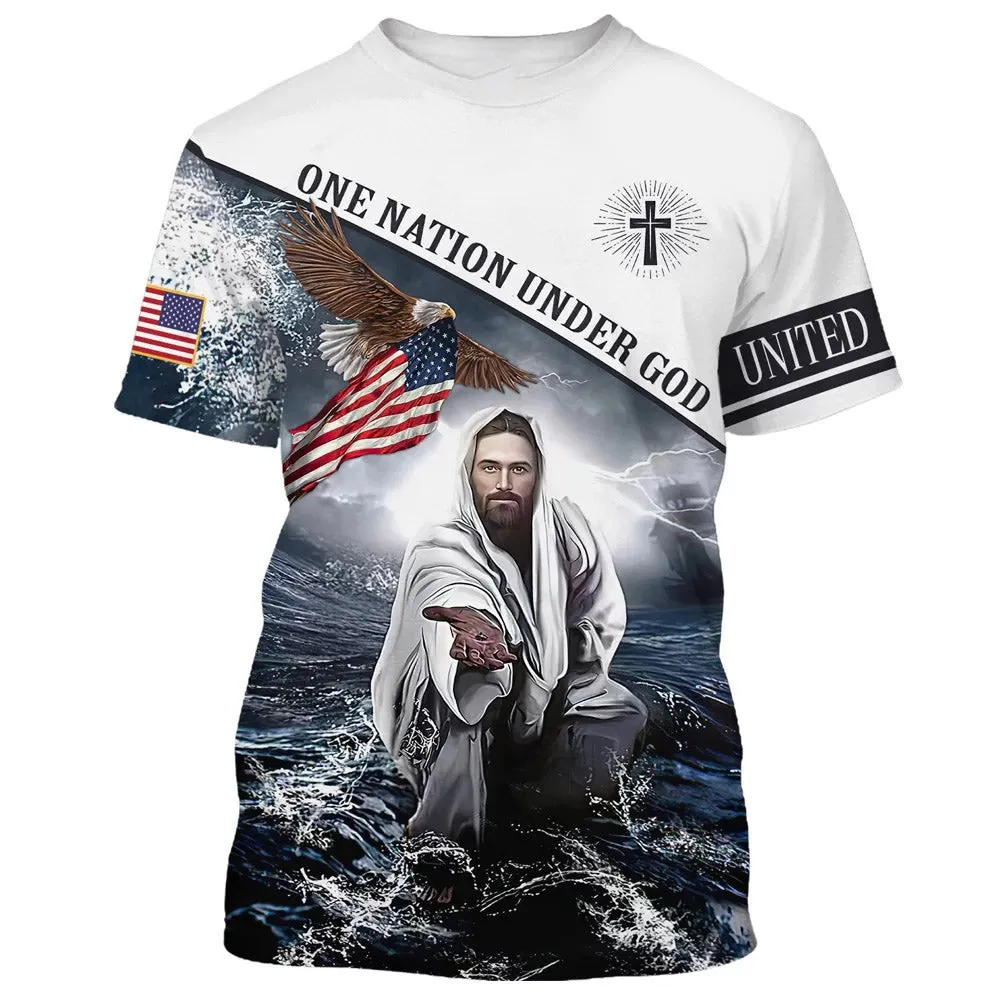 Jesus Reaching Out His Hand 3d All Over Print Shirt - Christian 3d Shirts For Men Women