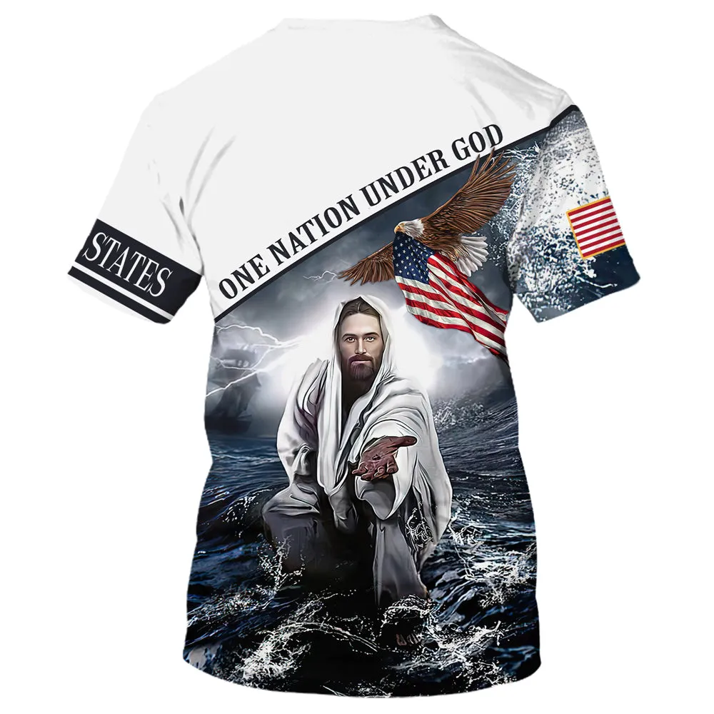 Jesus Reaching Out His Hand 3d All Over Print Shirt - Christian 3d Shirts For Men Women