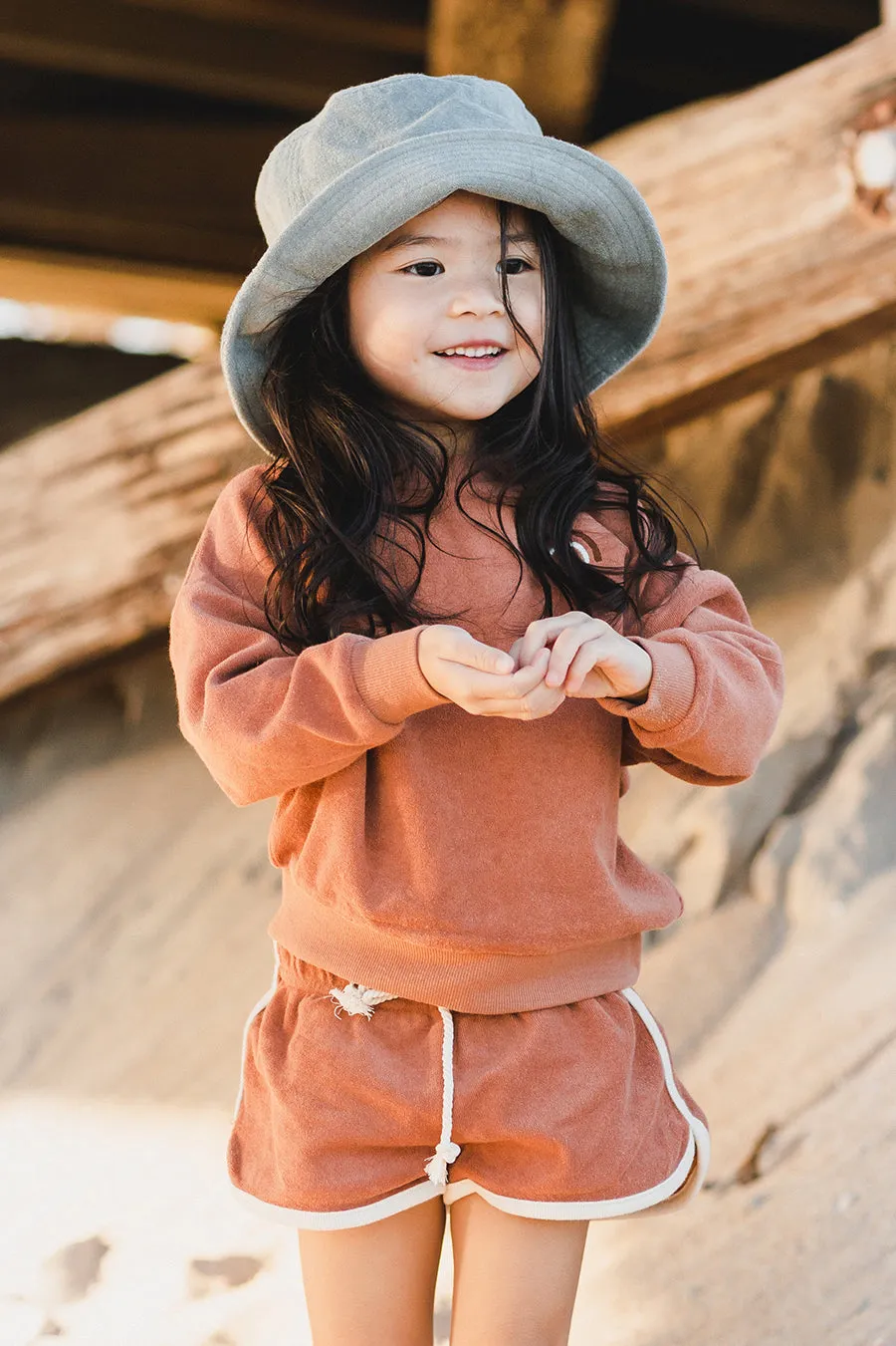 Kids Sweatshirt Rylee   Cru Terry Terracotta